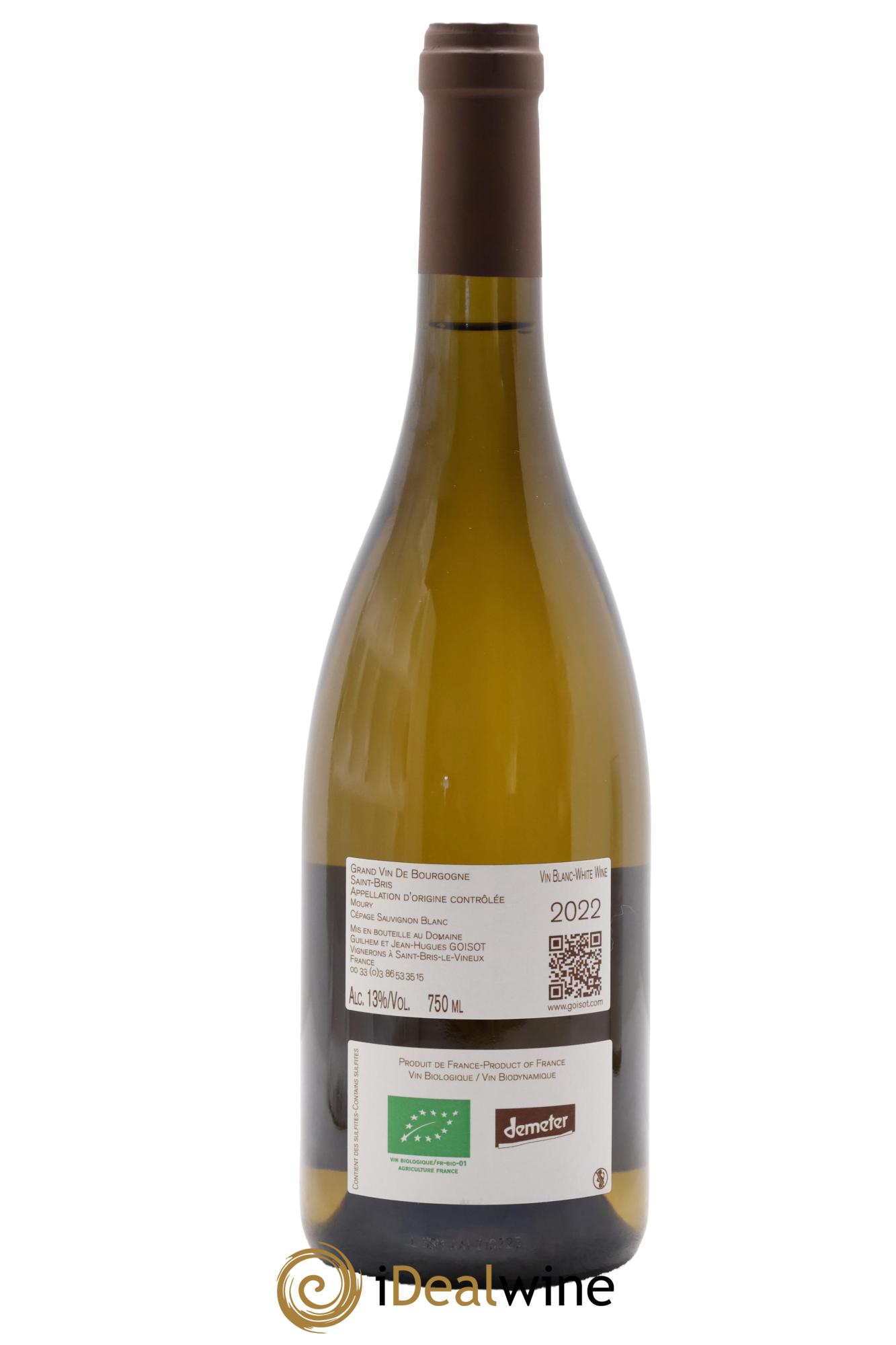 Saint-Bris Moury Goisot 2022 - Lotto di 1 bottiglia - 1