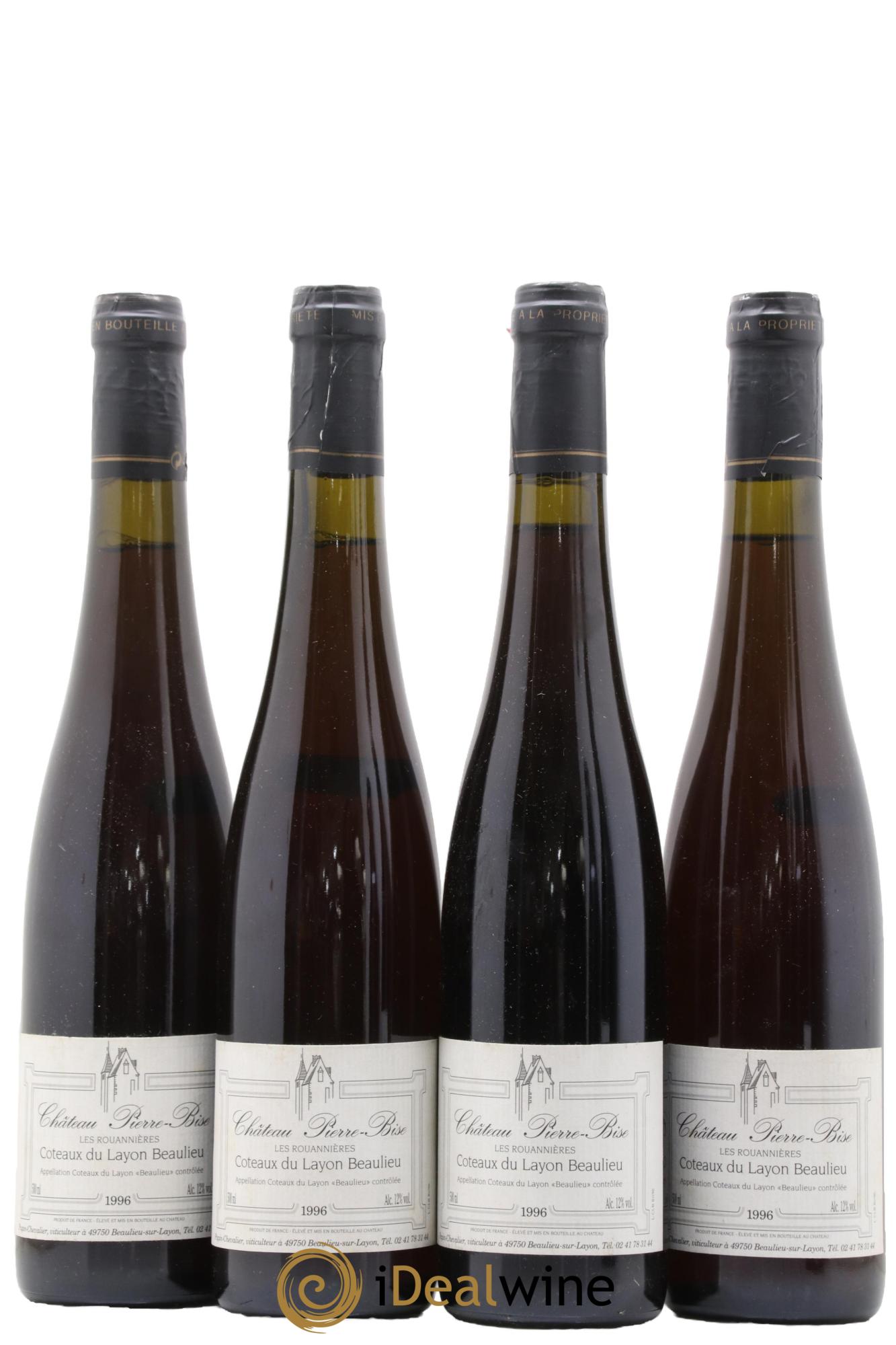 Coteaux du Layon Beaulieu Les Rouannières Château Pierre-Bise 1996 - Lot of 4 500ml formats - 0