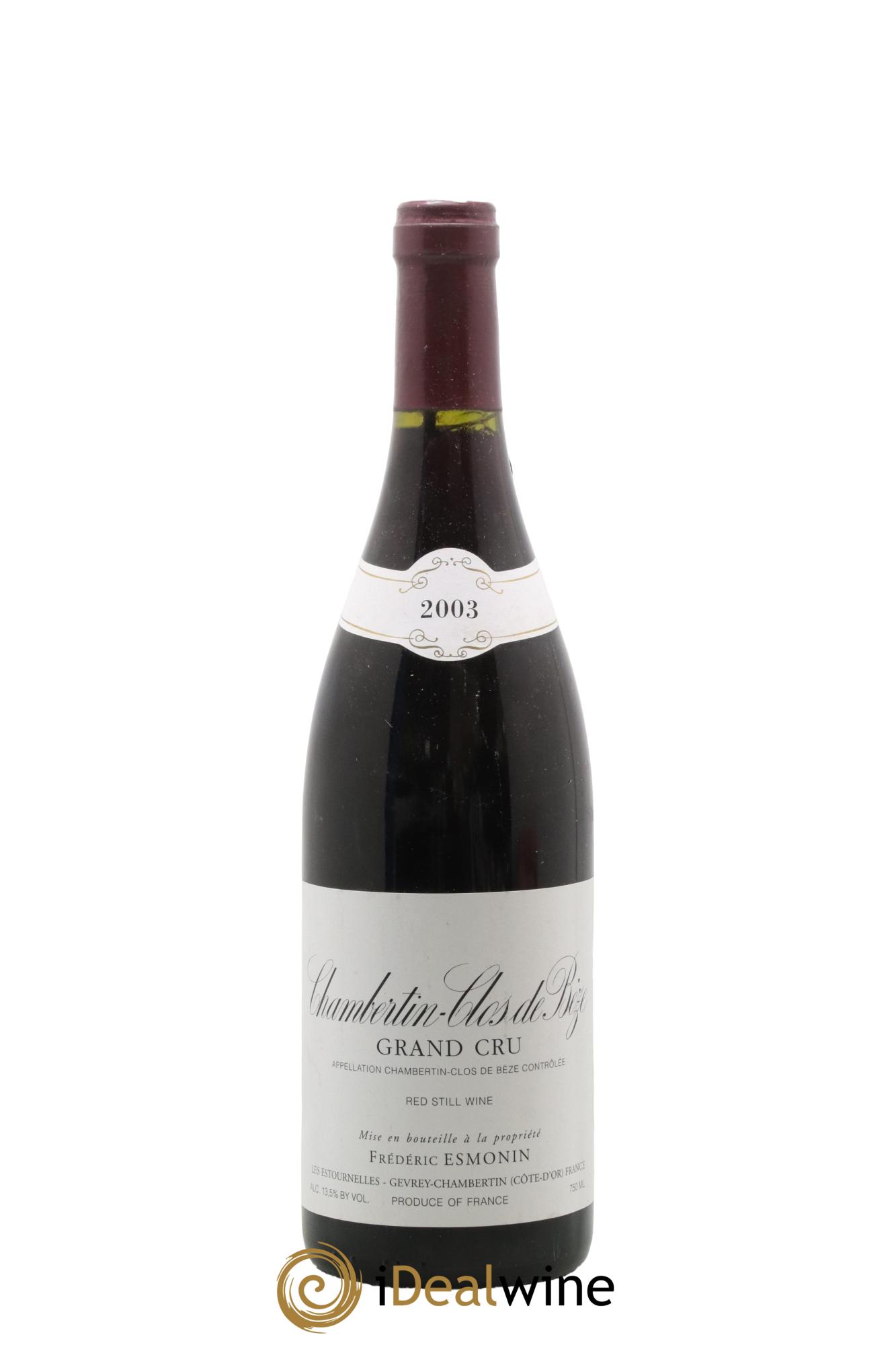 Chambertin Clos de Bèze Grand Cru Esmonin 2003 - Lot de 1 bouteille - 0