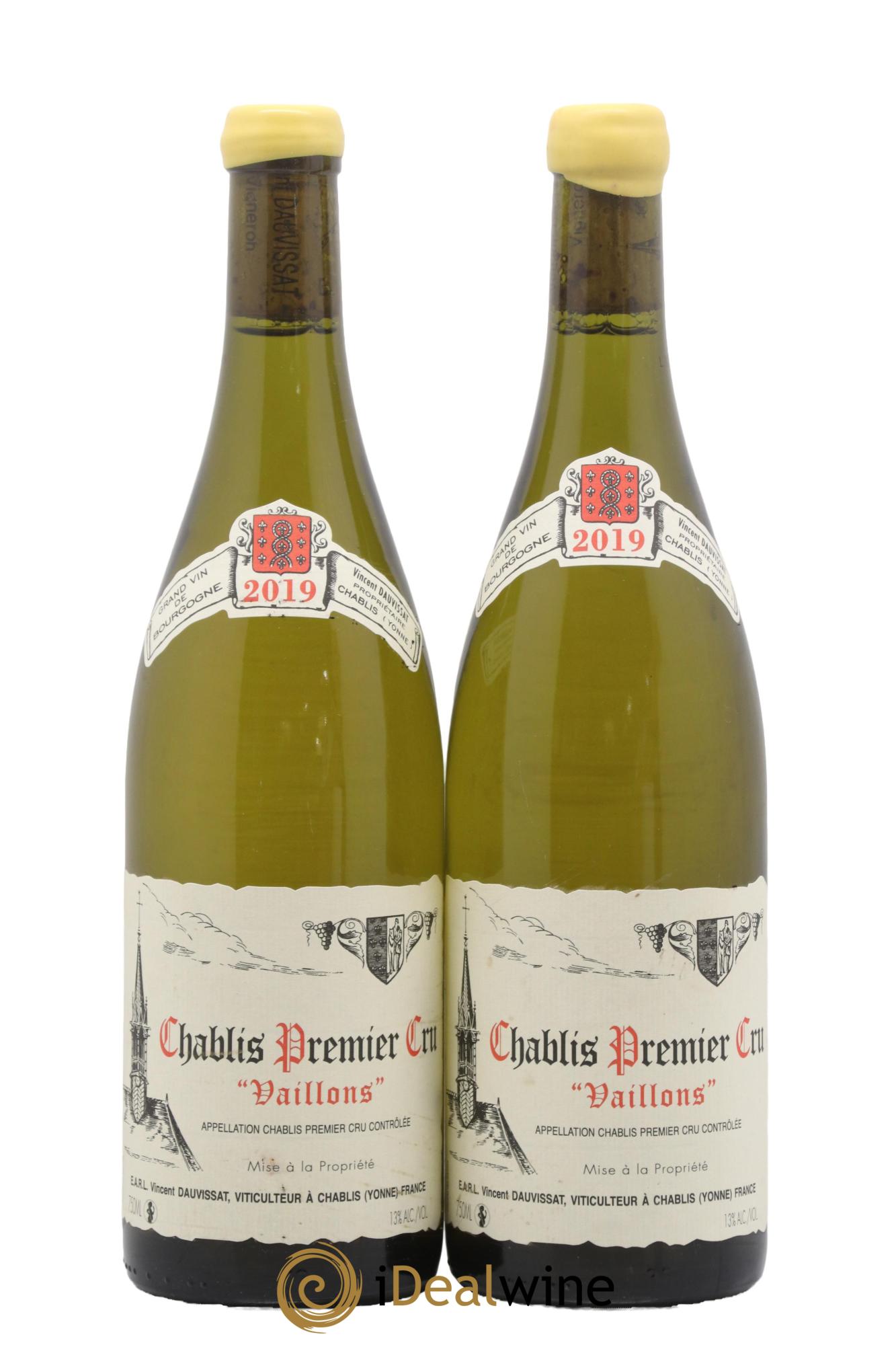 Chablis 1er Cru Vaillons Vincent Dauvissat (Domaine) 2019 - Lot de 2 bouteilles - 0