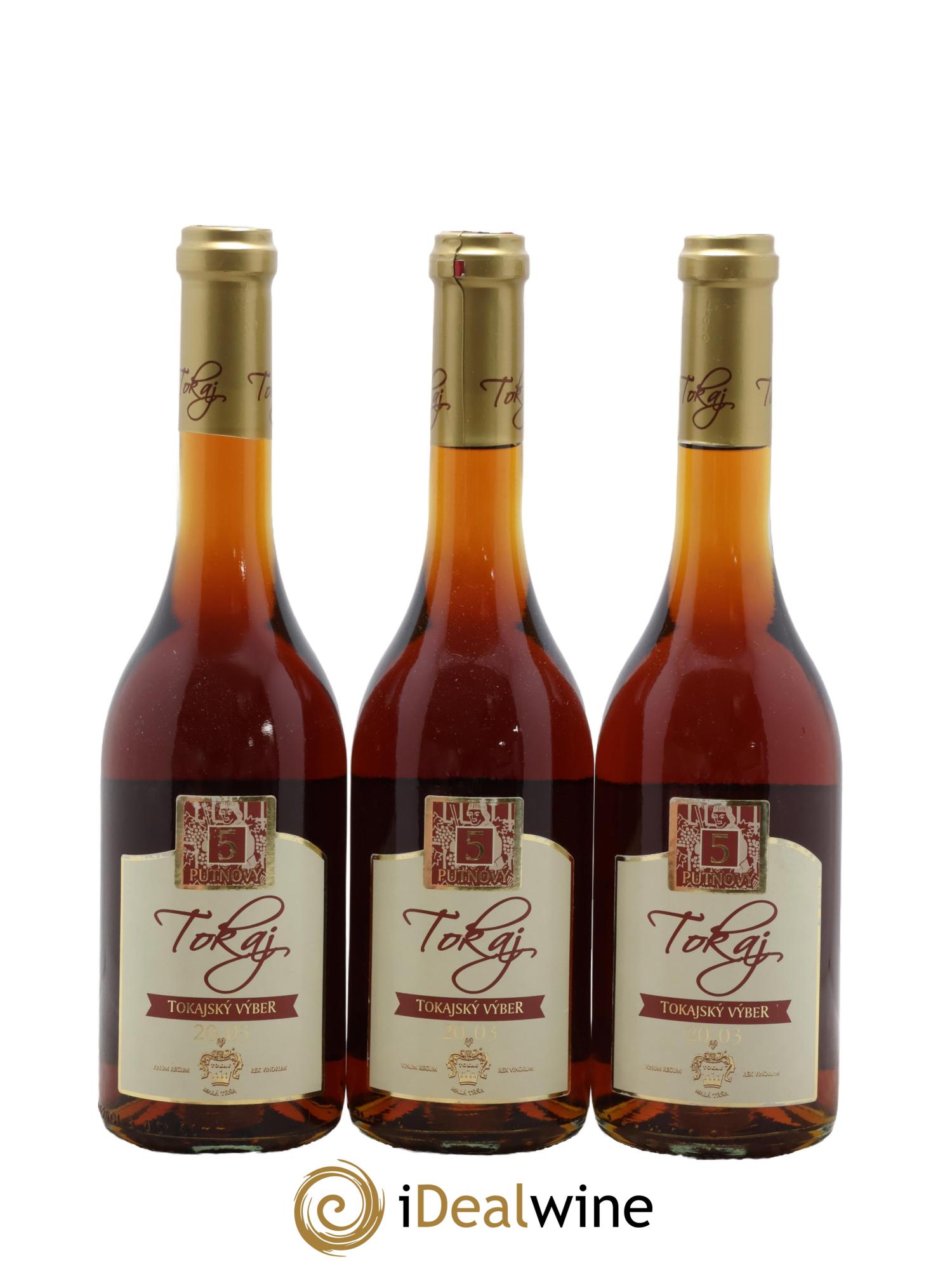 Vins Etrangers Slovaquie Tokaj 5 Putnovy Tokajsky Vyber 2003 - Lot de 3 format 50cls - 0