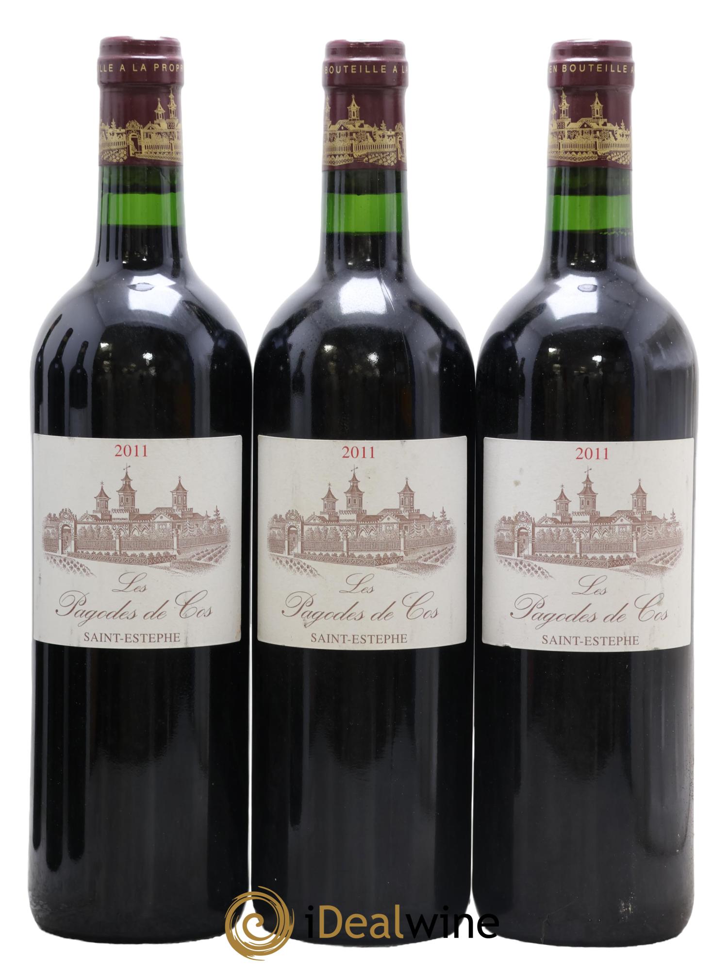 Les Pagodes de Cos Second Vin 2011 - Posten von 3 Flaschen - 0