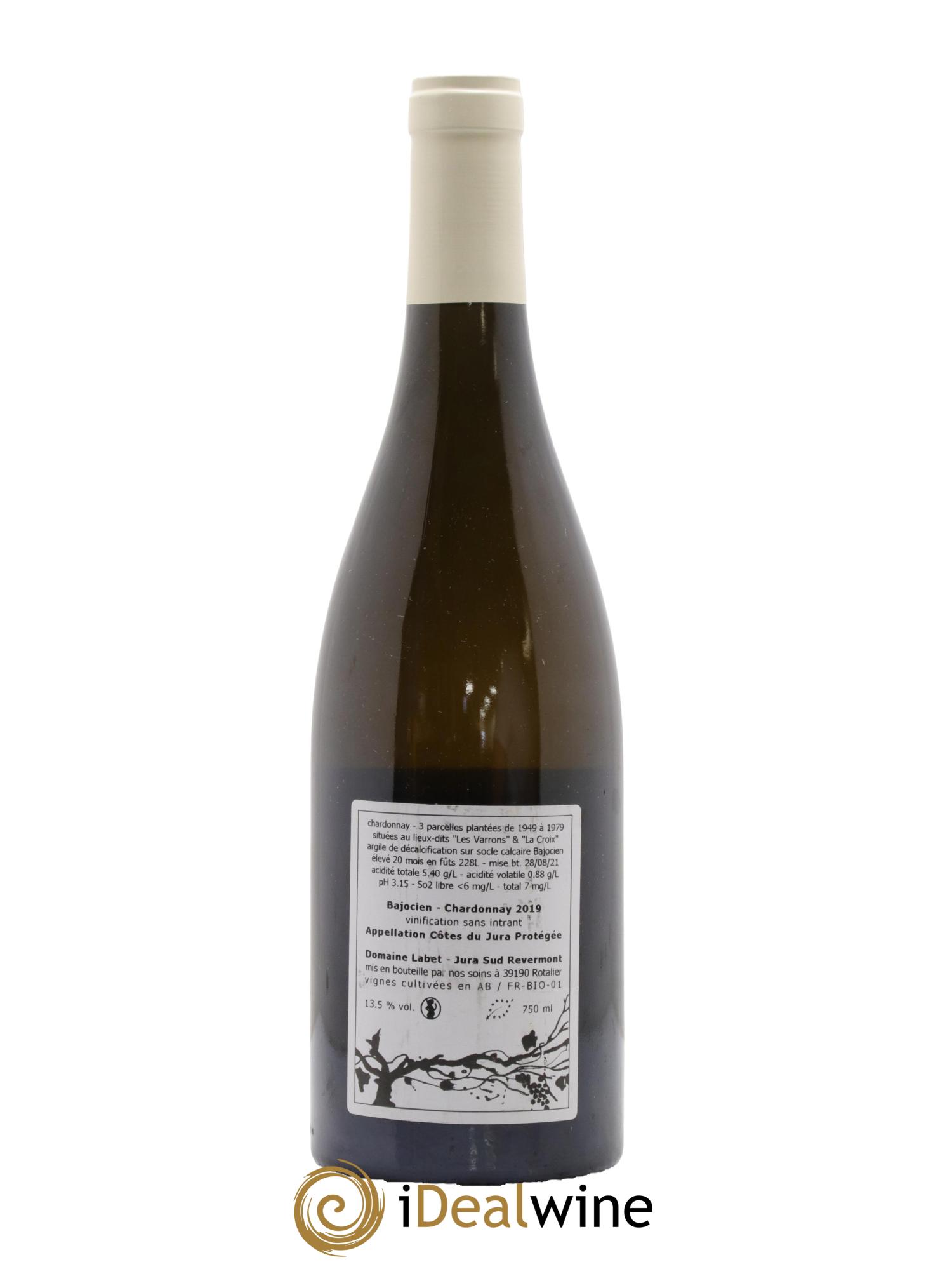Côtes du Jura Chardonnay Bajocien Romain - Julien - Charline Labet 2019 - Lot de 1 bouteille - 1