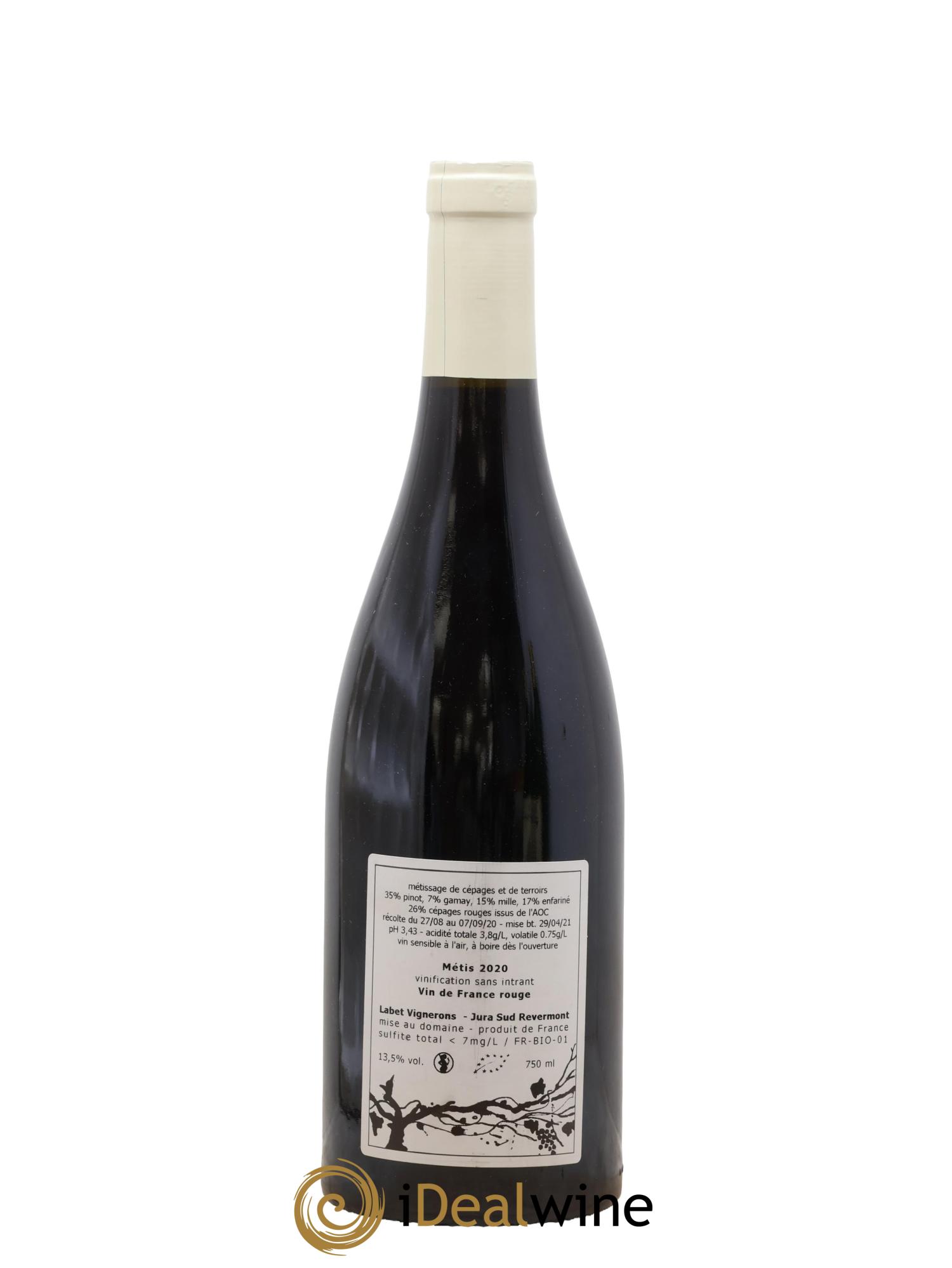 Vin de France Métis Romain - Julien - Charline Labet 2020 - Lot de 1 bouteille - 1