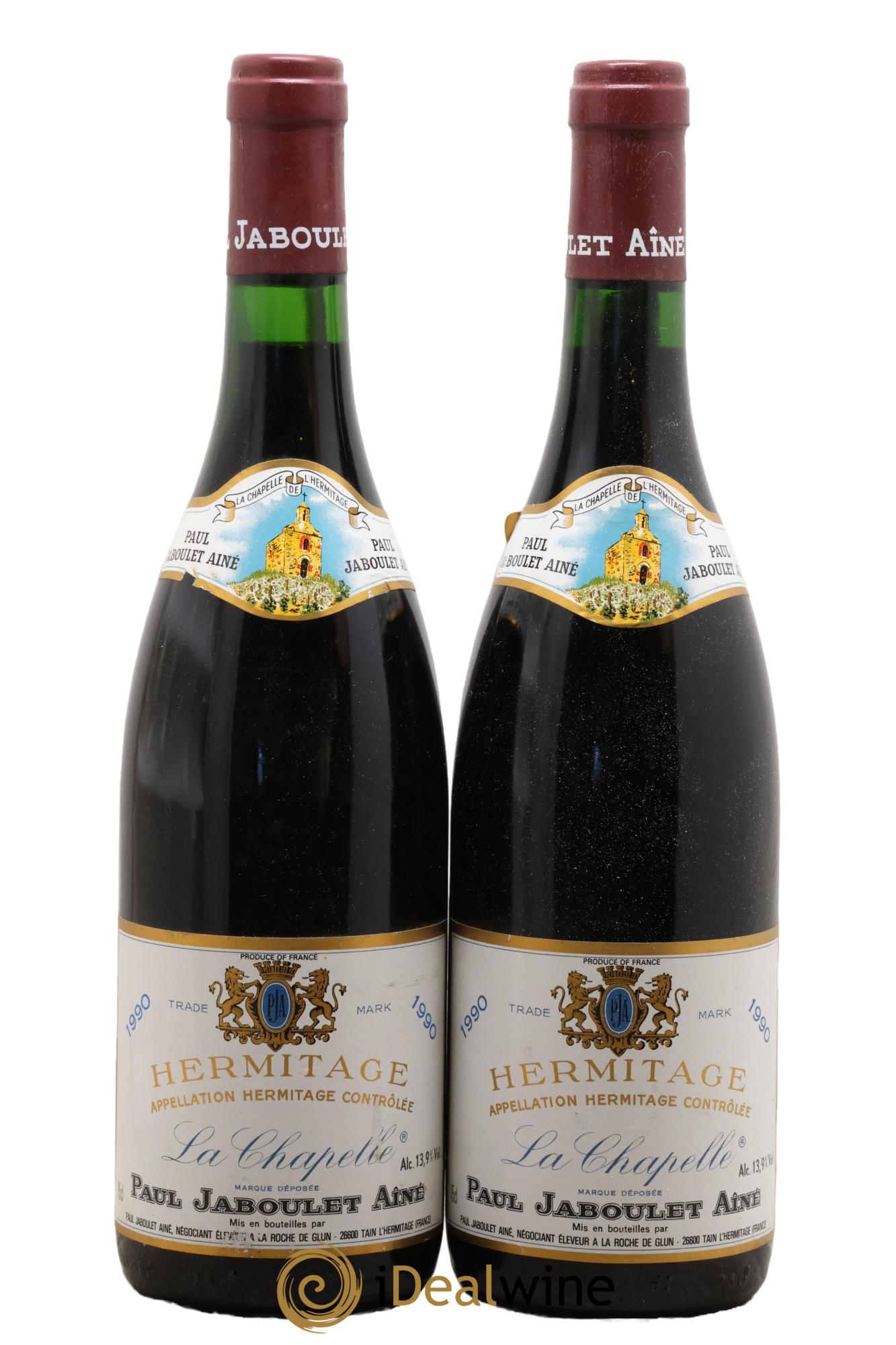 Hermitage La Chapelle Paul Jaboulet Ainé 1990 - Lot de 2 bouteilles - 0