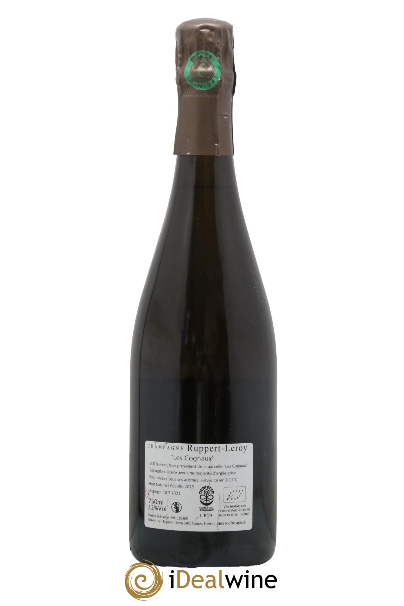 Les Cognaux Brut Nature Ruppert-Leroy 2019 - Lot of 1 bottle - 1