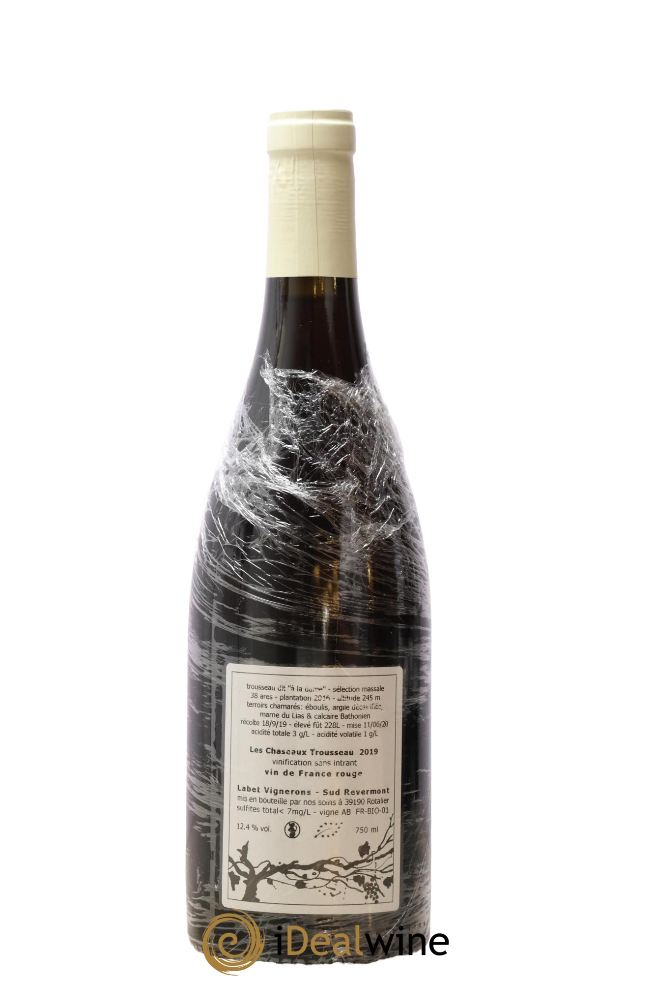 Côtes du Jura Trousseau Les Chaseaux Romain - Julien  - Charline Labet 2019 - Lot de 1 bouteille - 1