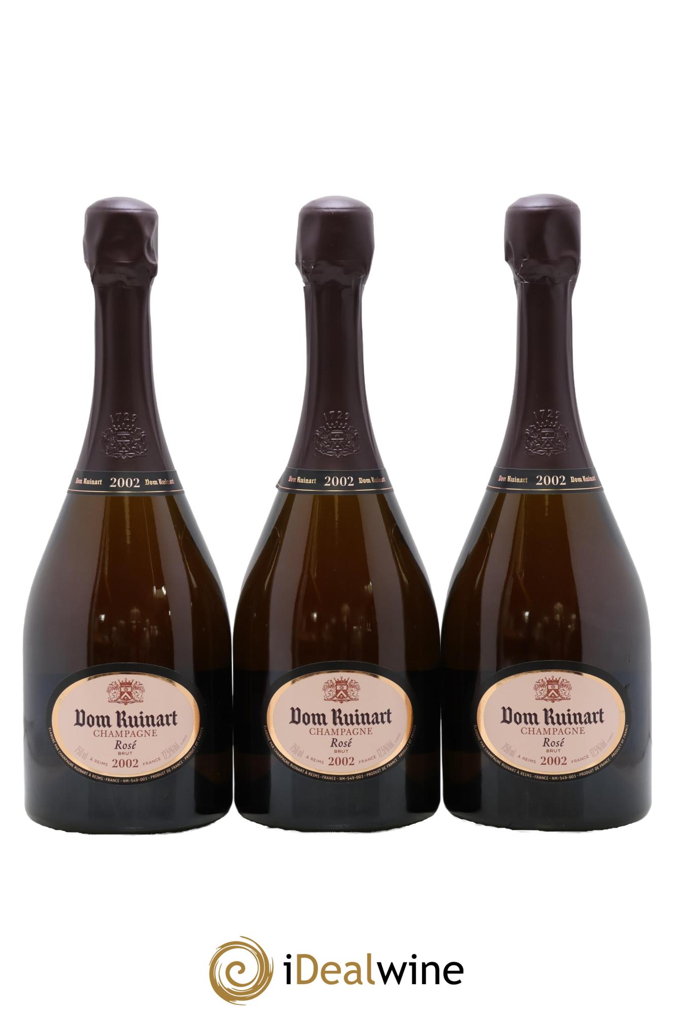 Dom Ruinart Brut Ruinart 2002 - Lot of 3 bottles - 0