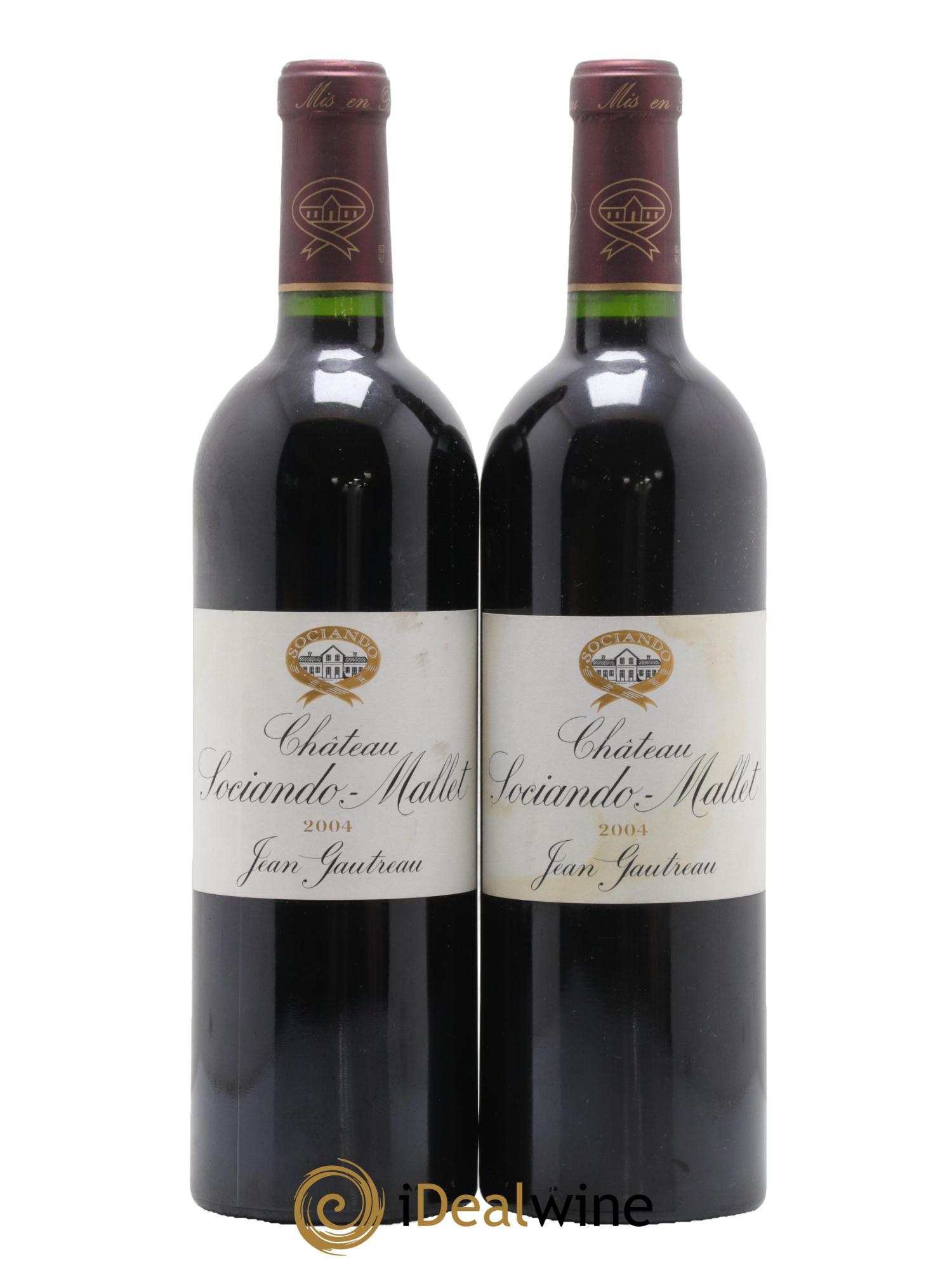 Château Sociando Mallet 2004 - Lot de 2 bouteilles - 0