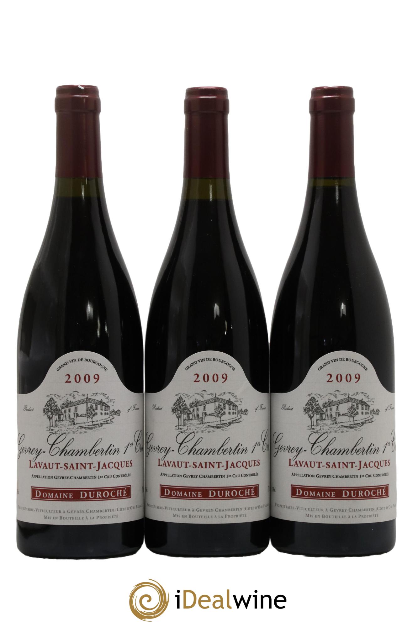 Gevrey-Chambertin 1er Cru Lavaut Saint Jacques Duroché (Domaine) 2009 - Lot de 3 bouteilles - 0