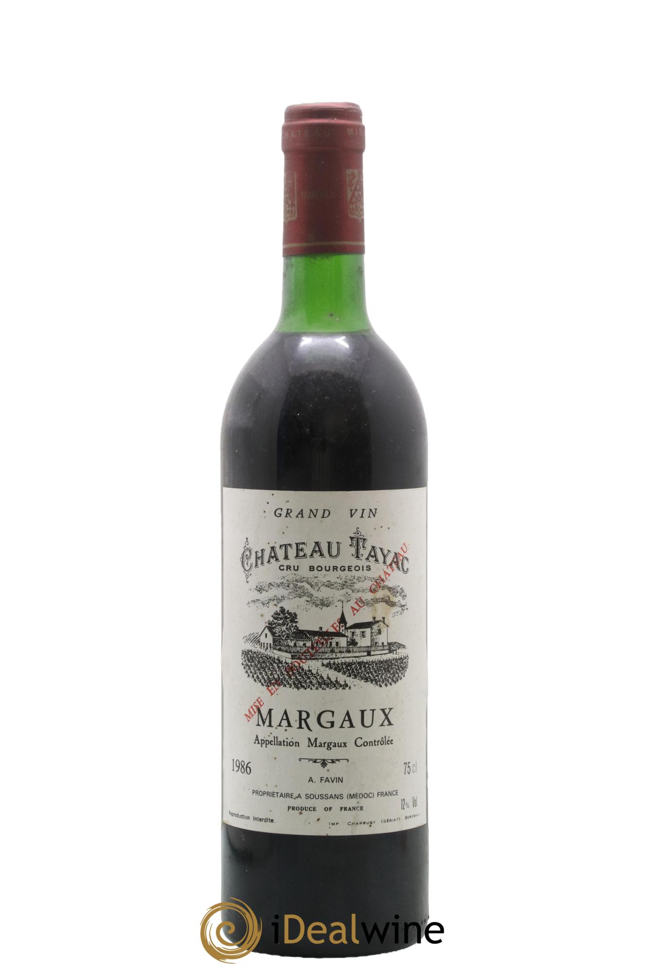 Château Tayac Cru Bourgeois 1986 - Lot de 1 bouteille - 0