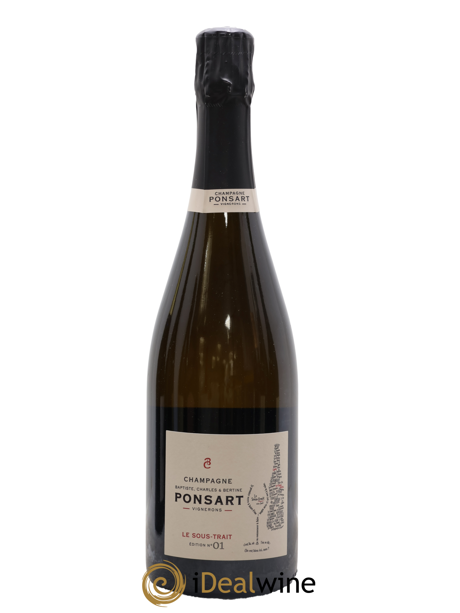 Champagne Extra-Brut Le Sous Trait Edition N°01 Ponsart - Lot de 1 bouteille - 0