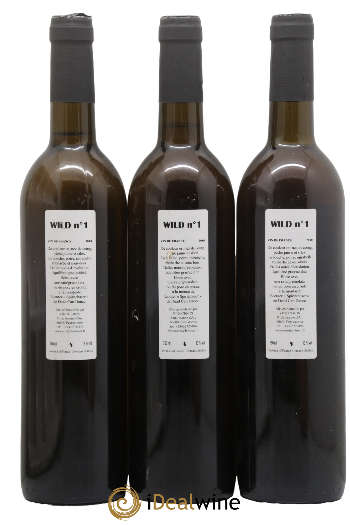 Vin de France Cuvée Wild 1 Vinoceros 2010 - Lot de 3 bouteilles - 1