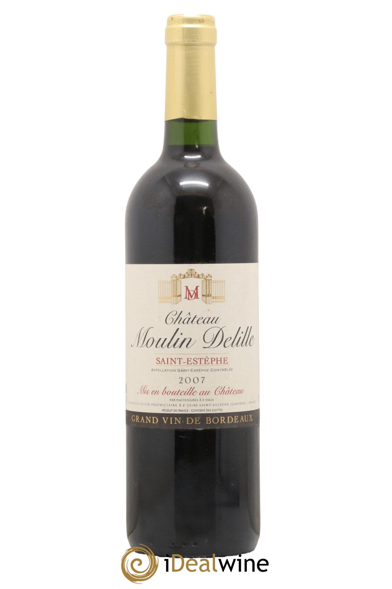 Saint-Estèphe Chateau Moulin Delille 2007 - Lot de 1 bouteille - 0