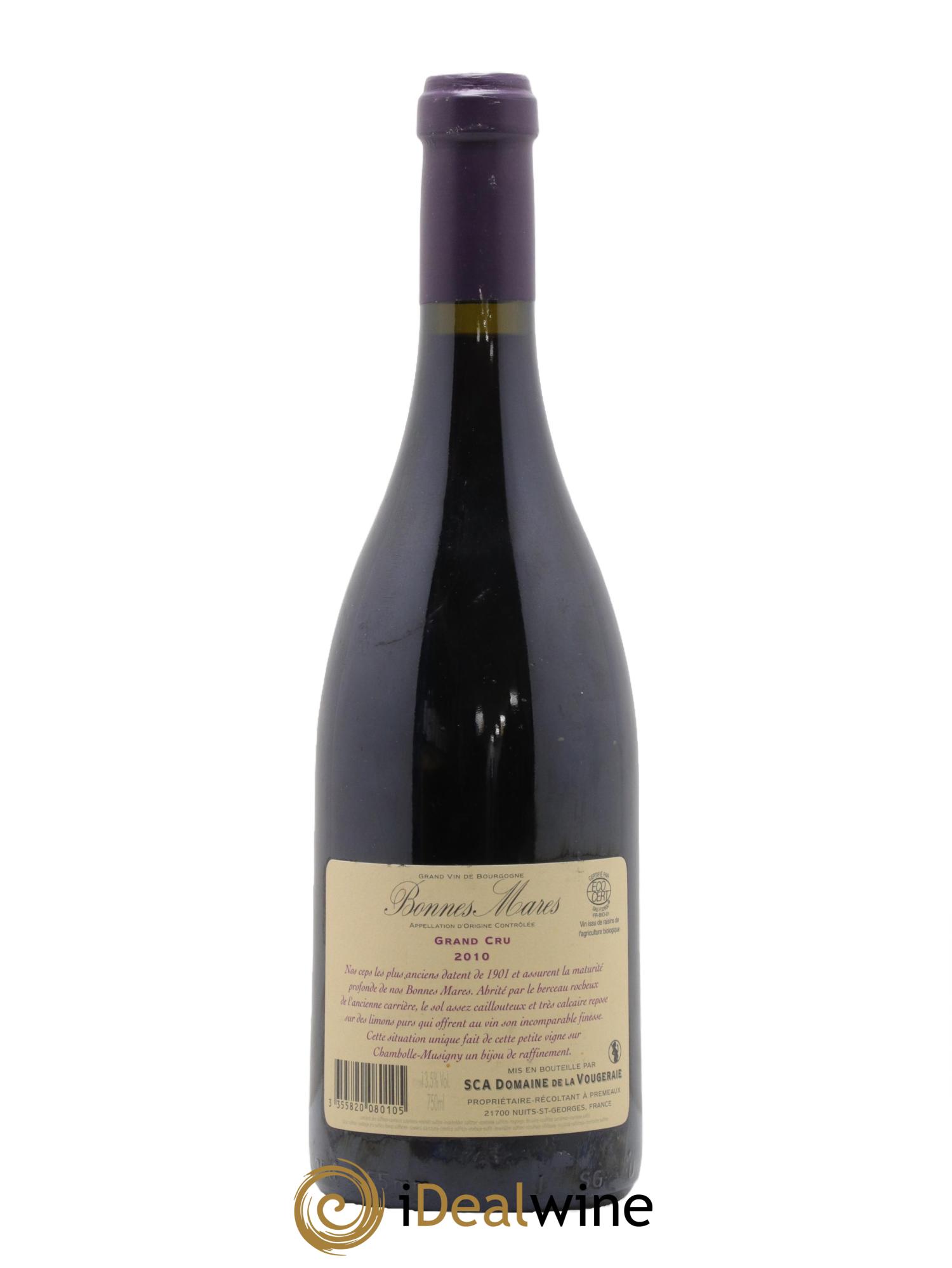 Bonnes-Mares Grand Cru La Vougeraie 2010 - Lot de 1 bouteille - 1