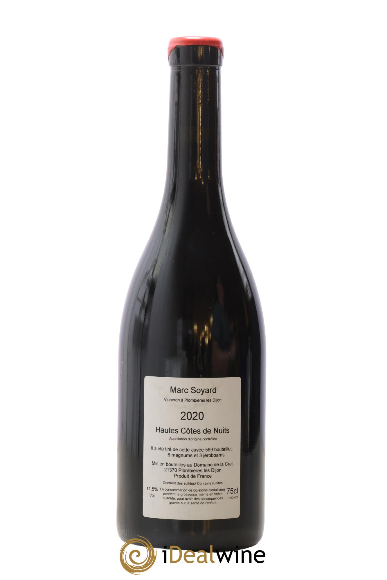 Hautes-Côtes de Nuits Domaine de la Cras - Marc Soyard 2020 - Lotto di 1 bottiglia - 1