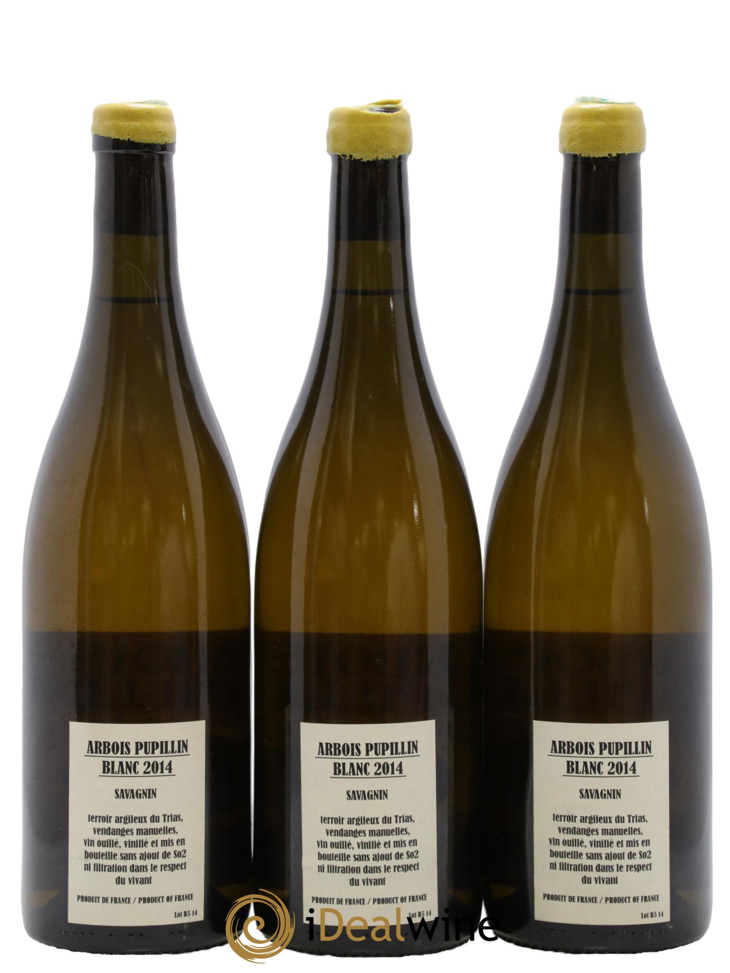 Arbois Pupillin Savagnin Adeline Houillon & Renaud Bruyère 2014 - Lot de 3 bouteilles - 1