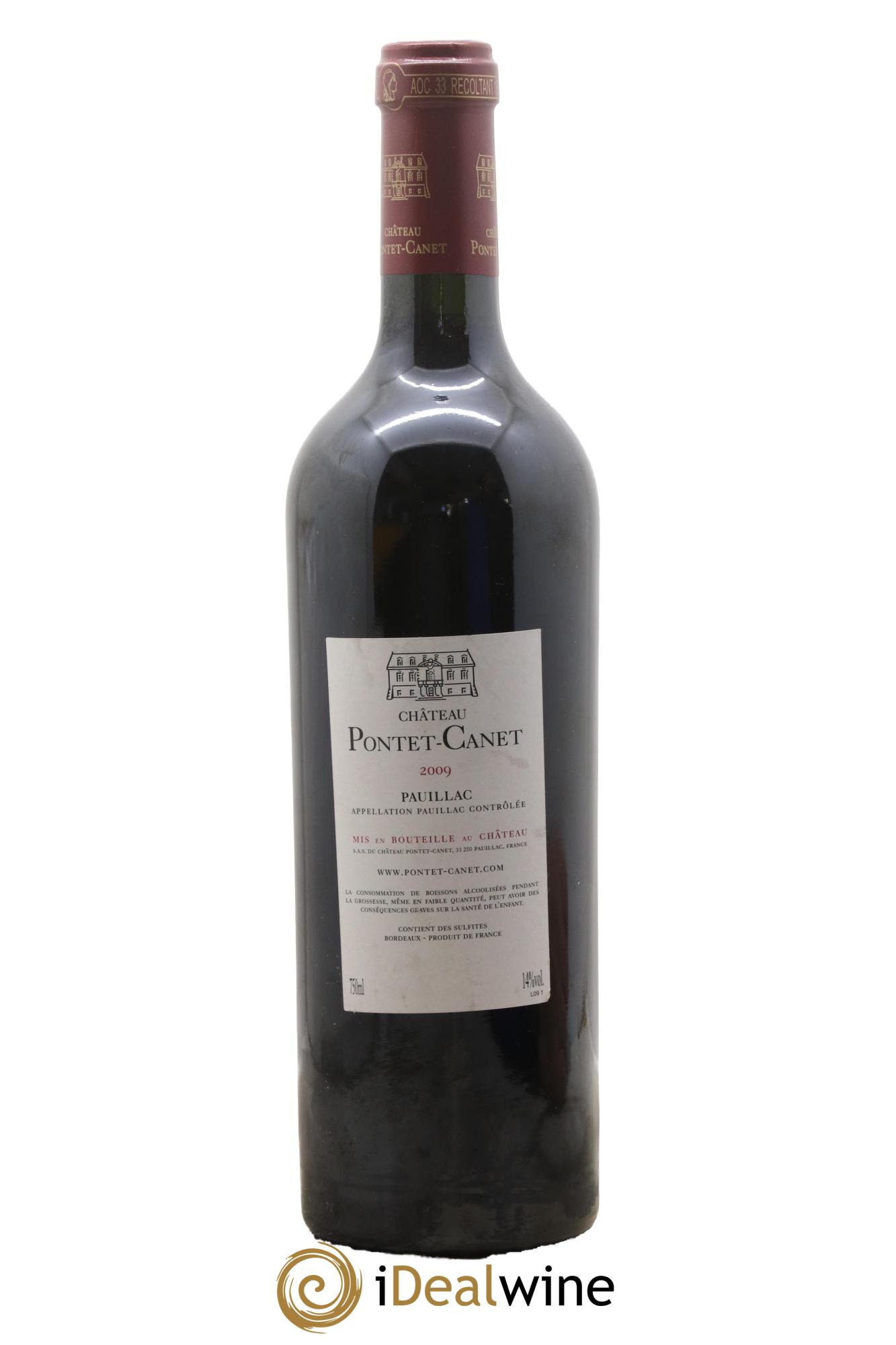 Château Pontet Canet 5ème Grand Cru Classé 2009 - Posten von 1 Flasche - 1