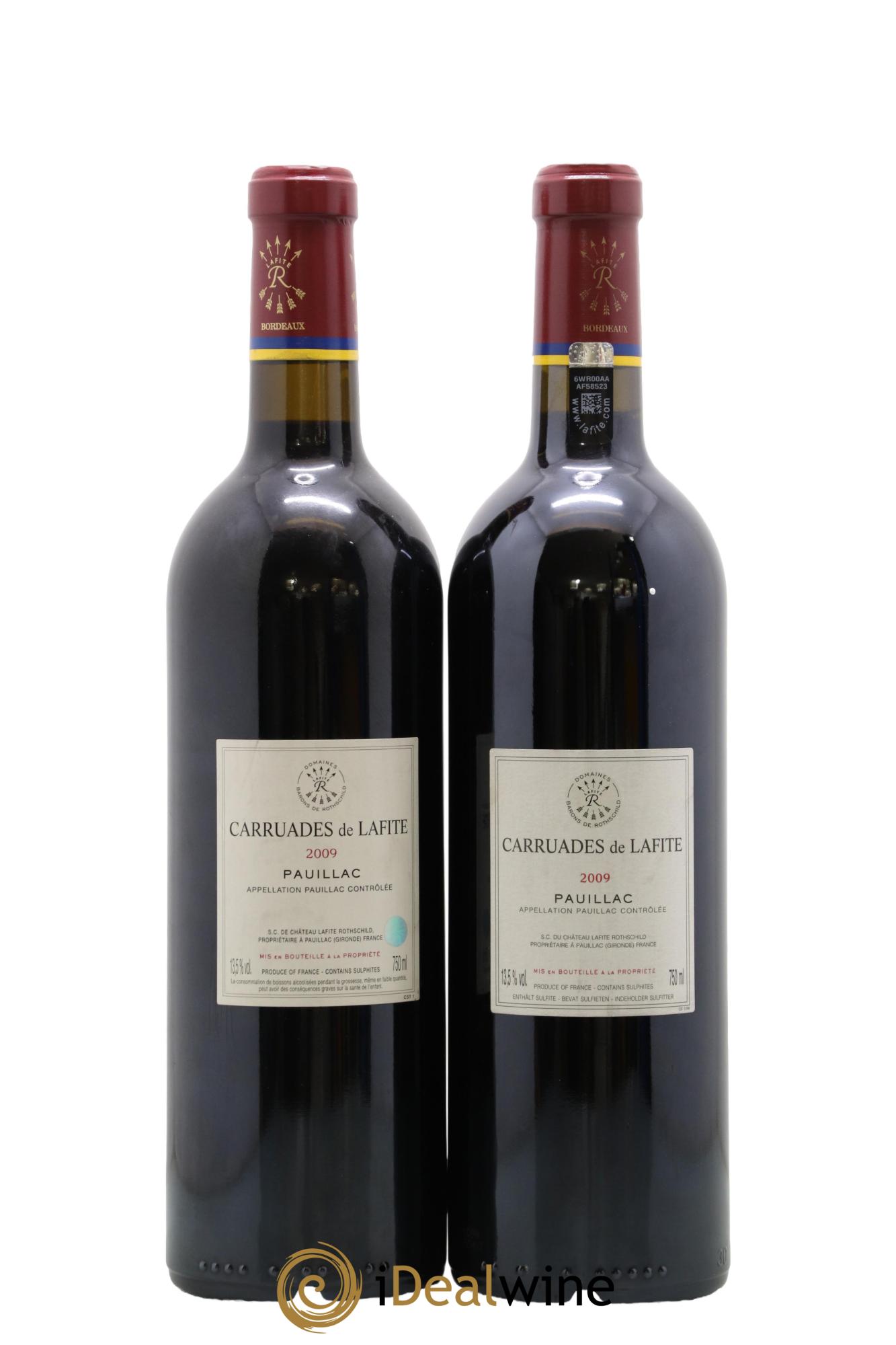 Carruades de Lafite Rothschild Second Vin 2009 - Lot de 2 bouteilles - 1