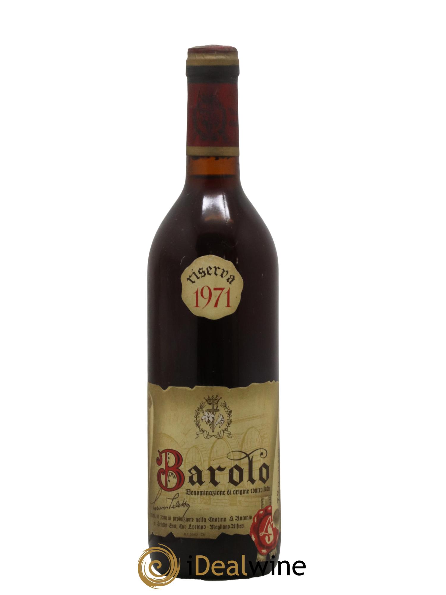 Barolo Riserva Cantina San Antonio 1971 - Lot de 1 bouteille - 0