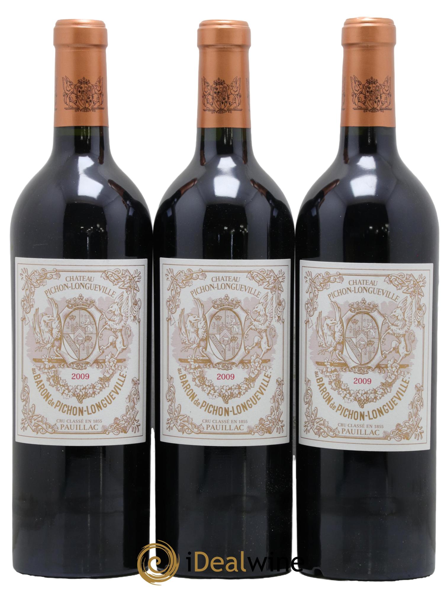 Pichon Longueville Baron 2ème Grand Cru Classé 2009 - Lot de 3 bouteilles - 0