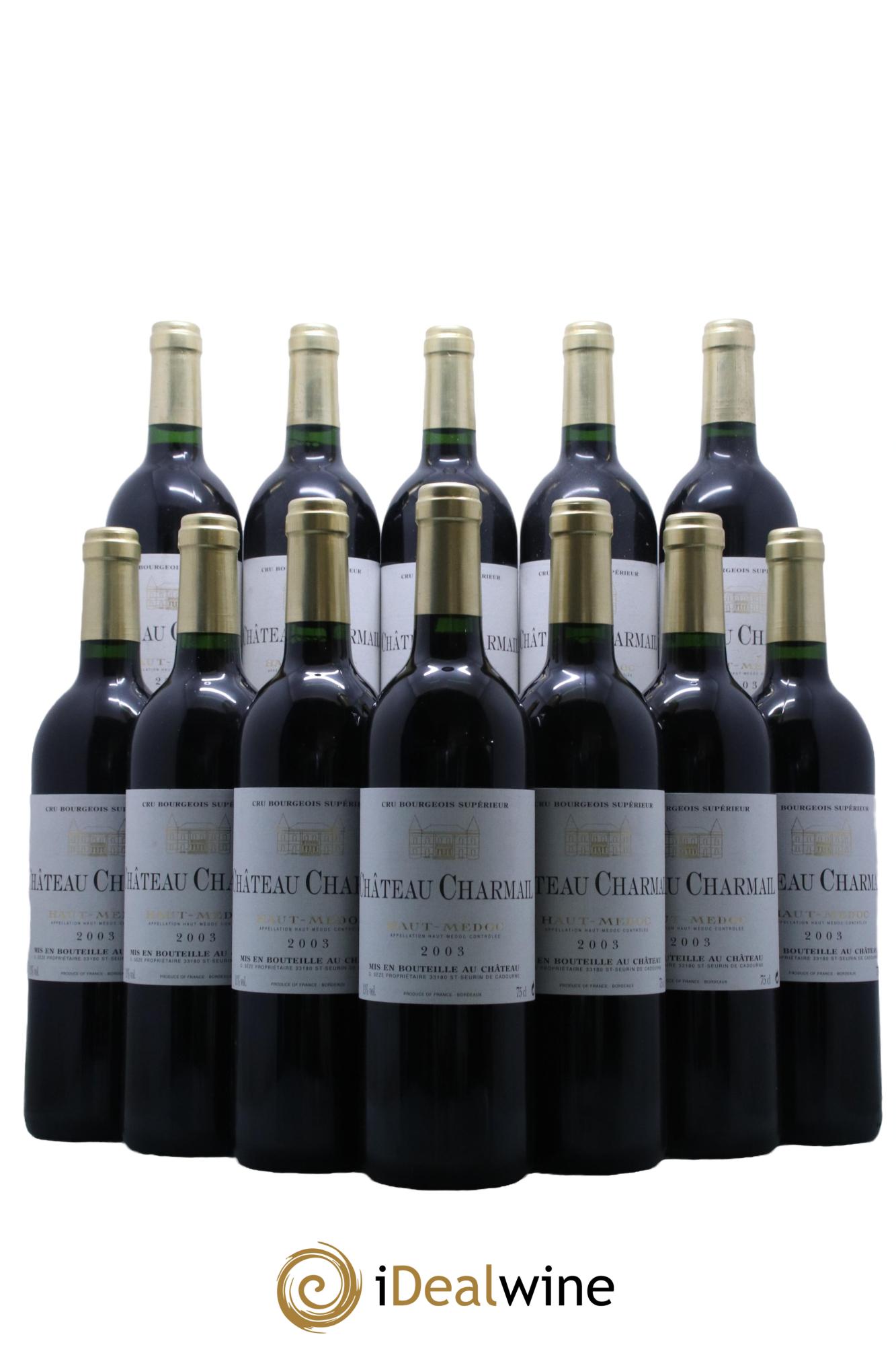 Château Charmail Cru Bourgeois 2003 - Lot de 12 bouteilles - 0