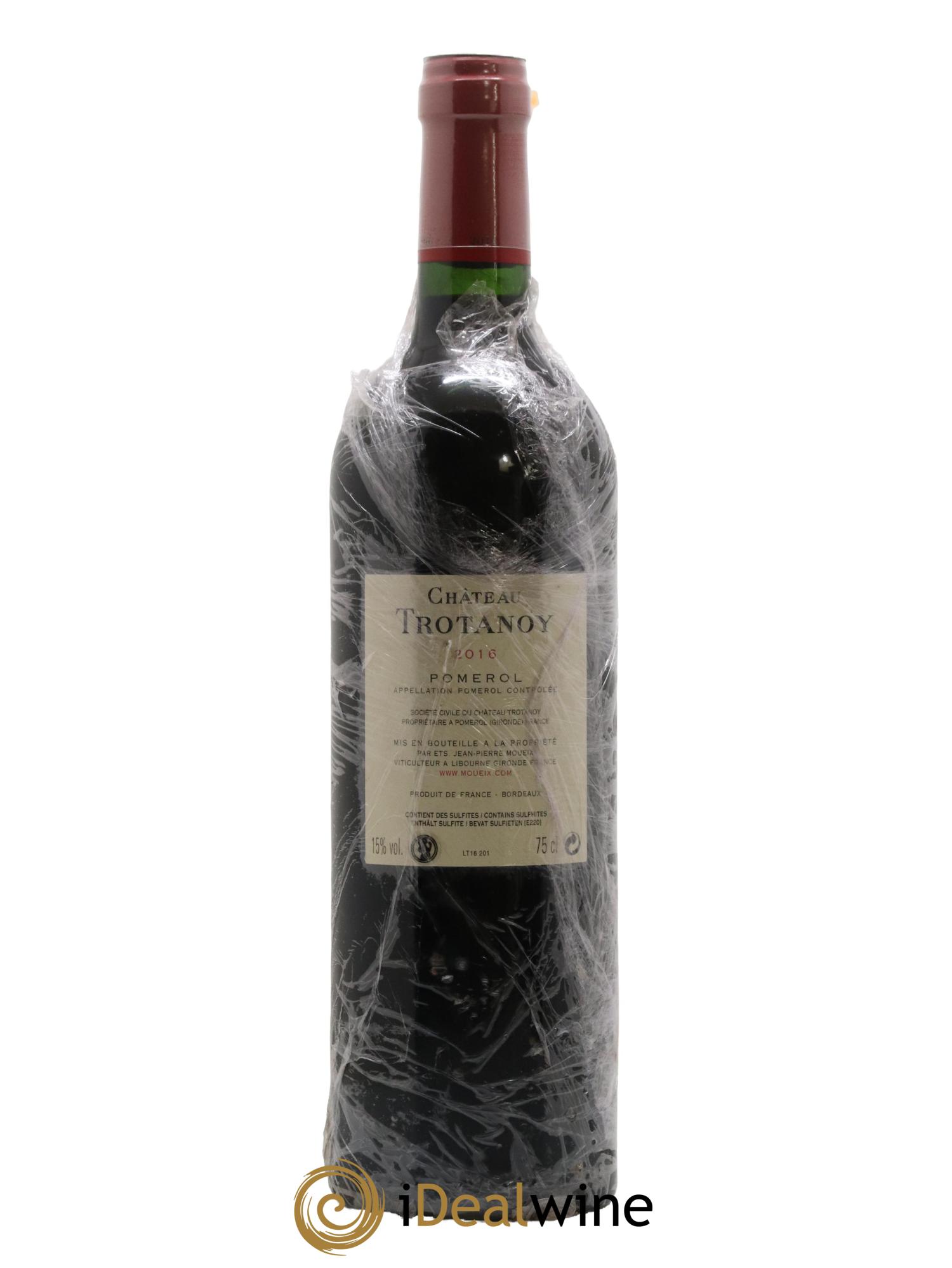 Château Trotanoy  2016 - Lot de 1 bouteille - 1