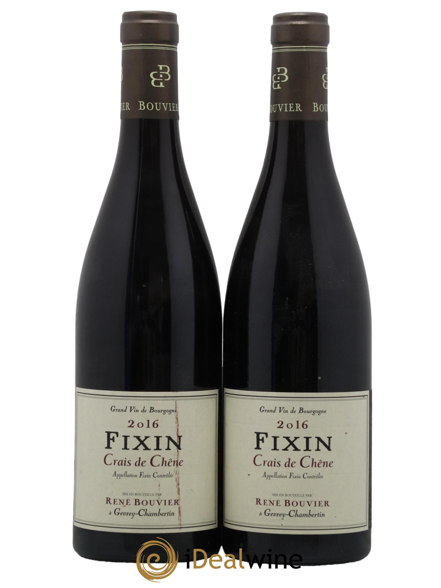 Fixin Crais de Chêne René Bouvier (Domaine) 2016 - Lot de 2 bouteilles - 0