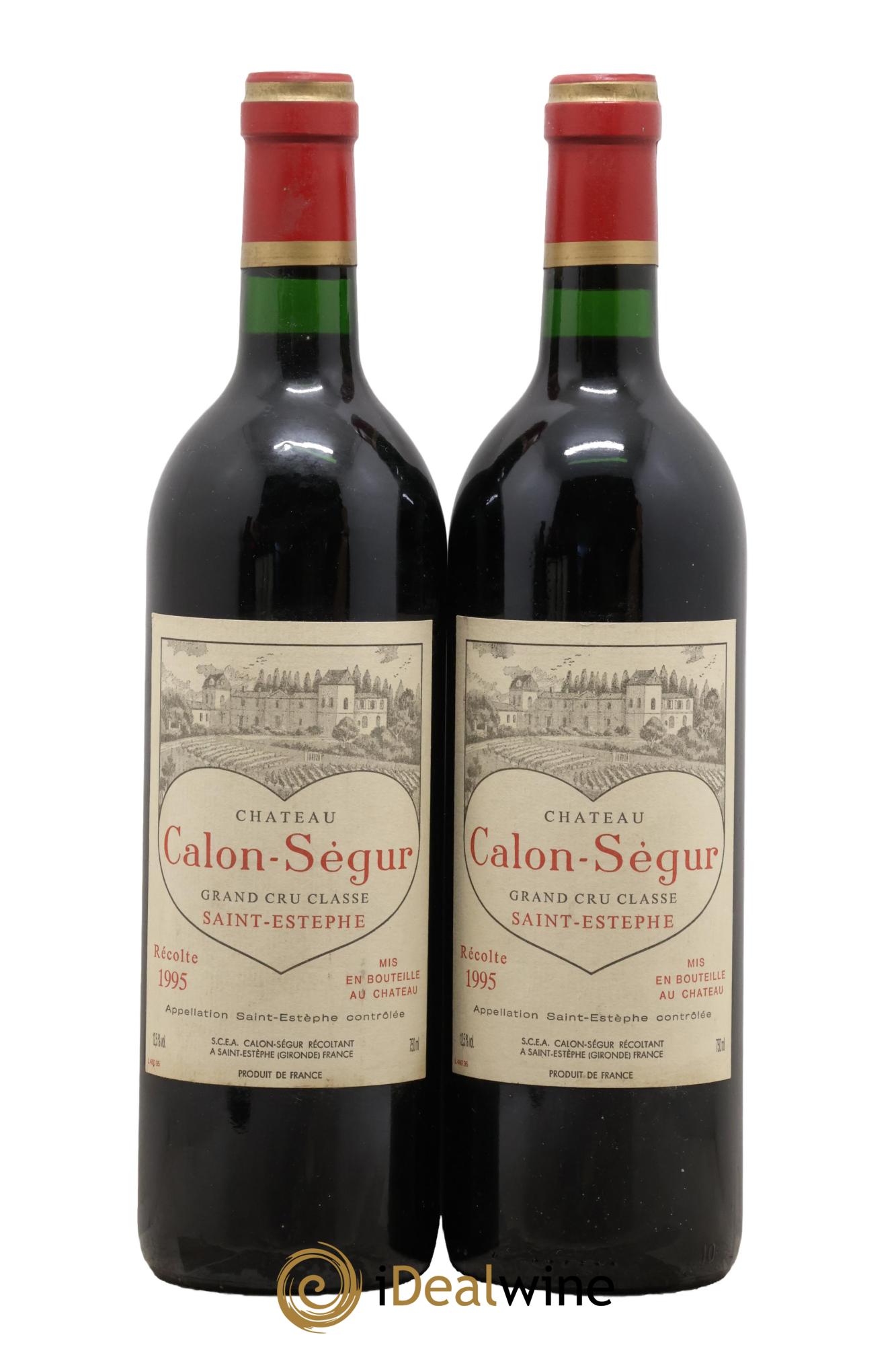 Château Calon Ségur 3ème Grand Cru Classé 1995 - Lotto di 2 bottiglie - 0