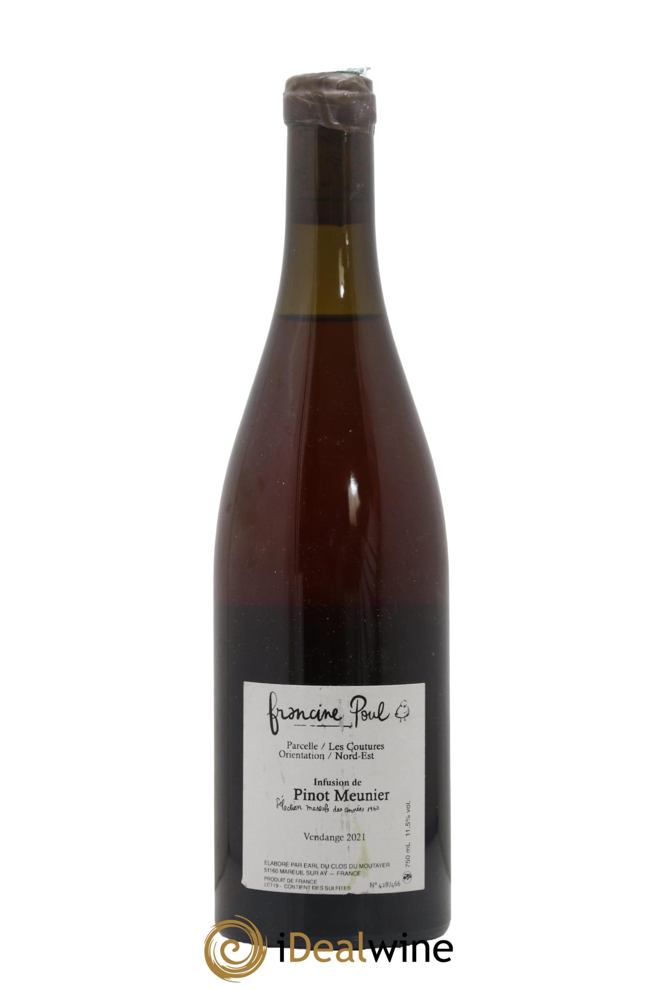 Coteaux Champenois Infusion Clos du Moutayer Francine Poul 2021 - Lot de 1 bouteille - 1