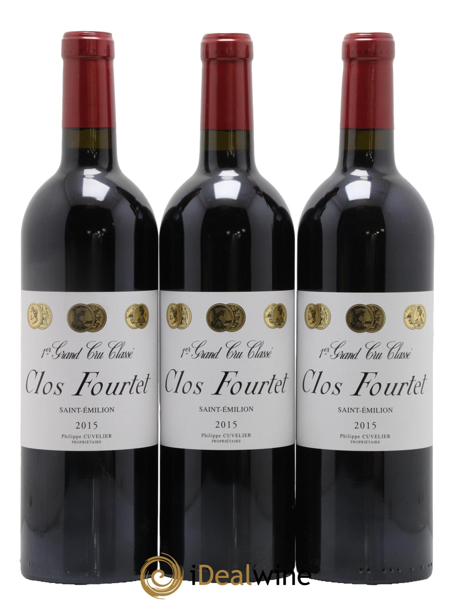 Clos Fourtet 1er Grand Cru Classé B 2015 - Lot de 3 bouteilles - 0