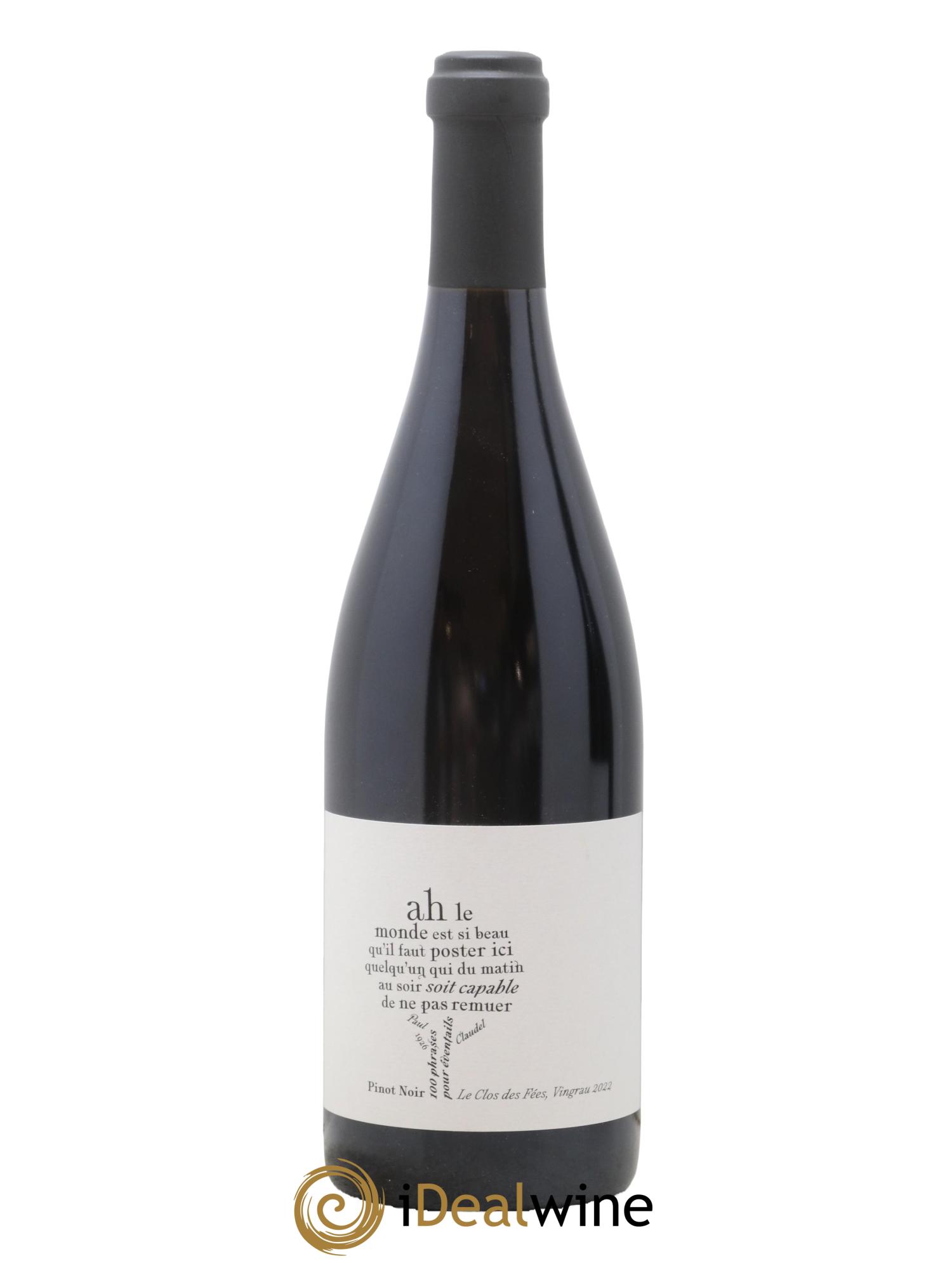 Côtes Catalanes Clos des Fées 100 Phrases pour éventails Hervé Bizeul 2022 - Lot de 1 bouteille - 0