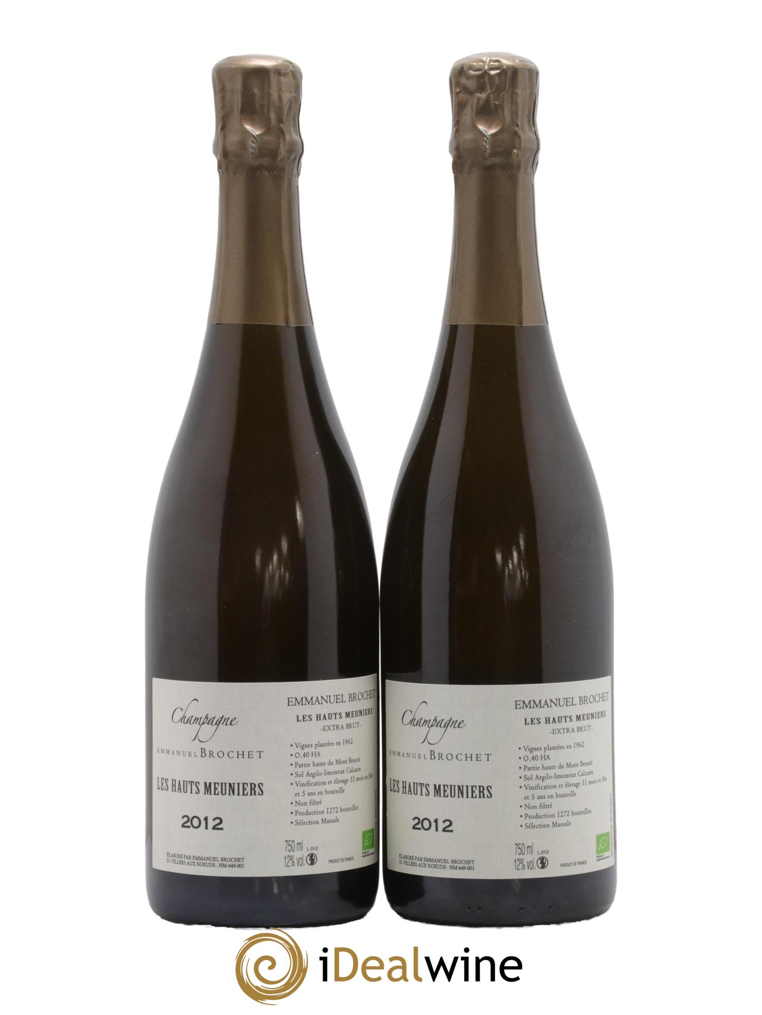 Les Hauts Meuniers Extra-Brut Emmanuel Brochet 2012 - Lot de 2 bouteilles - 0