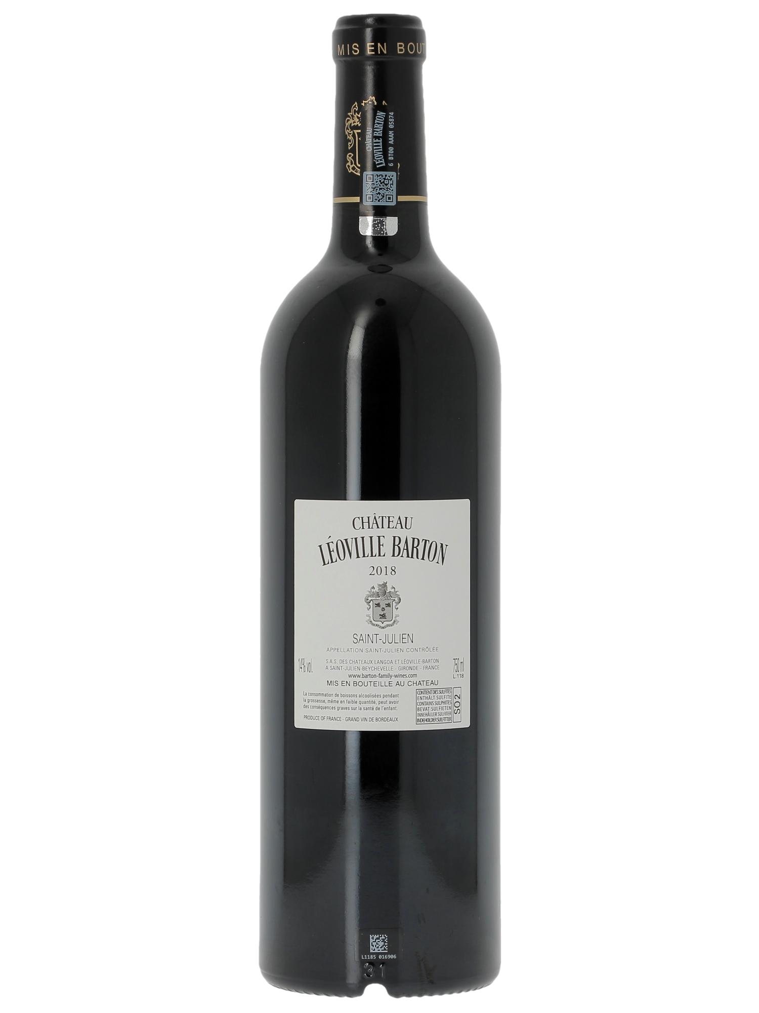 Château Léoville Barton 2ème Grand Cru Classé (CBO à partir de 6 bts) 2018 - Lot de 1 bouteille - 1