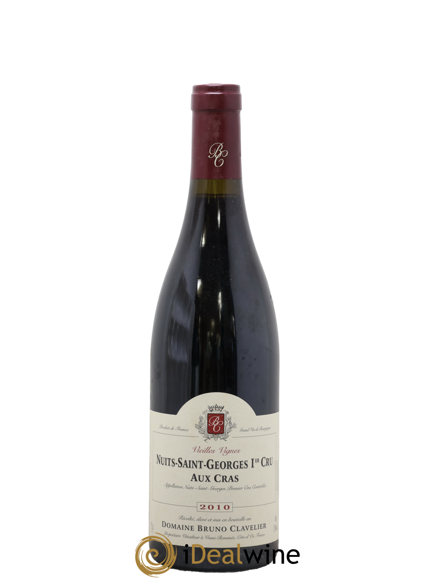 Nuits-Saint-Georges 1er Cru Aux Cras Vieilles Vignes Bruno Clavelier 2010 - Lot de 1 bouteille - 0