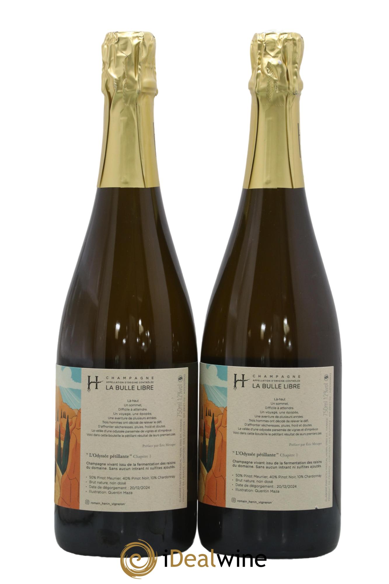L'Odyssée Pétillante Chapitre 1 Romain Henin - Lot of 2 bottles - 1