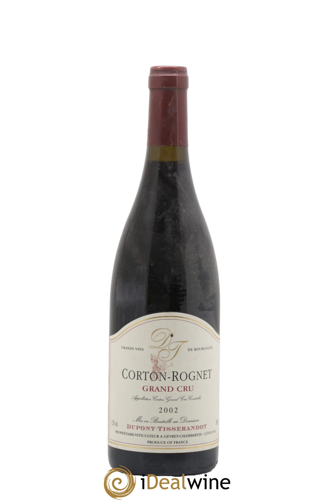 Corton Grand Cru Le Rognet Dupont-Tisserandot (Domaine) 2002 - Lot de 1 bouteille - 0