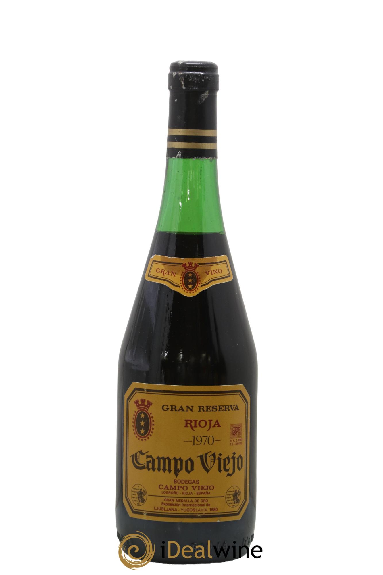 Rioja DOCA Bodegas Campo Viejo Gran Reserva Vintage 1970 - Lotto di 1 bottiglia - 0