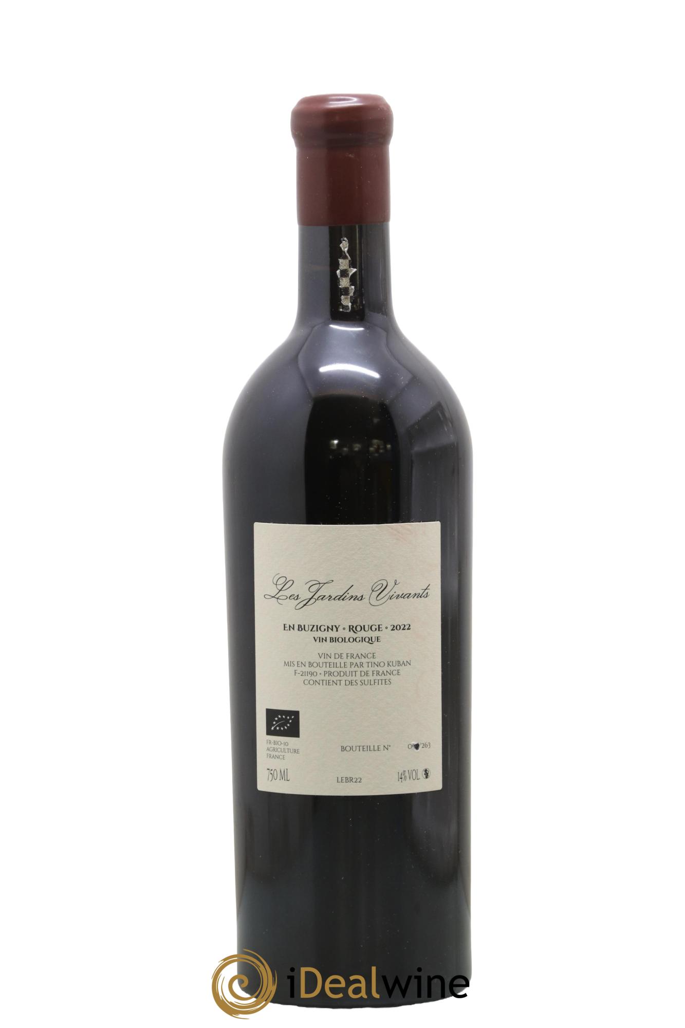 Vin de France En Buzigny Tino Kuban Les Jardins Vivants 2022 - Lot of 1 bottle - 1