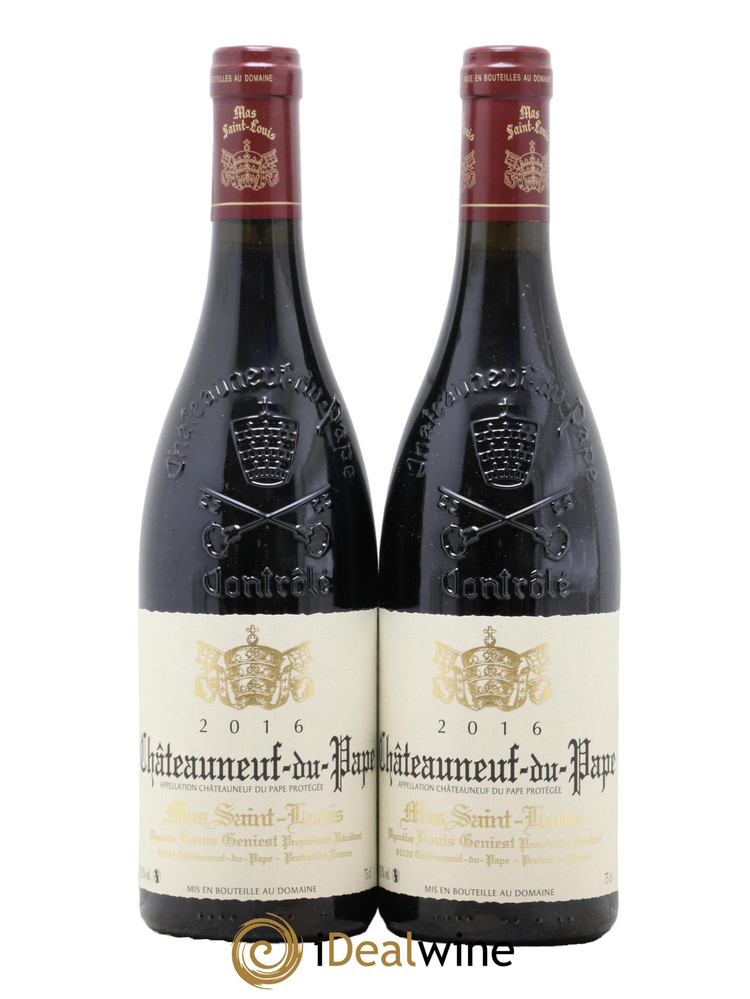 Châteauneuf-du-Pape Tradition Mas Saint-Louis 2016 - Lot de 2 bouteilles - 0