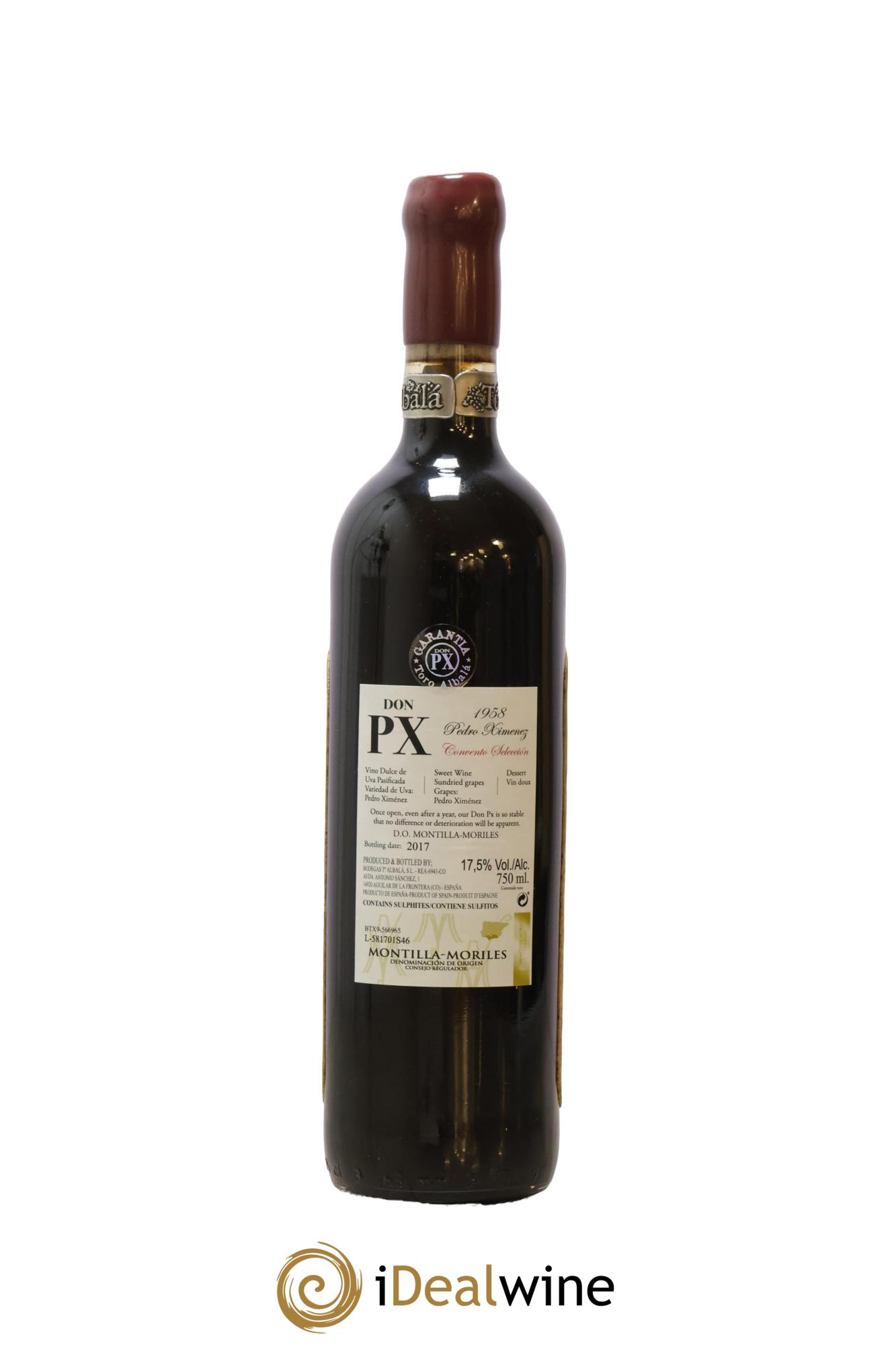 Montilla Moriles Don PX Convento Seleccion Toro Albala 1958 - Lot de 1 bouteille - 2