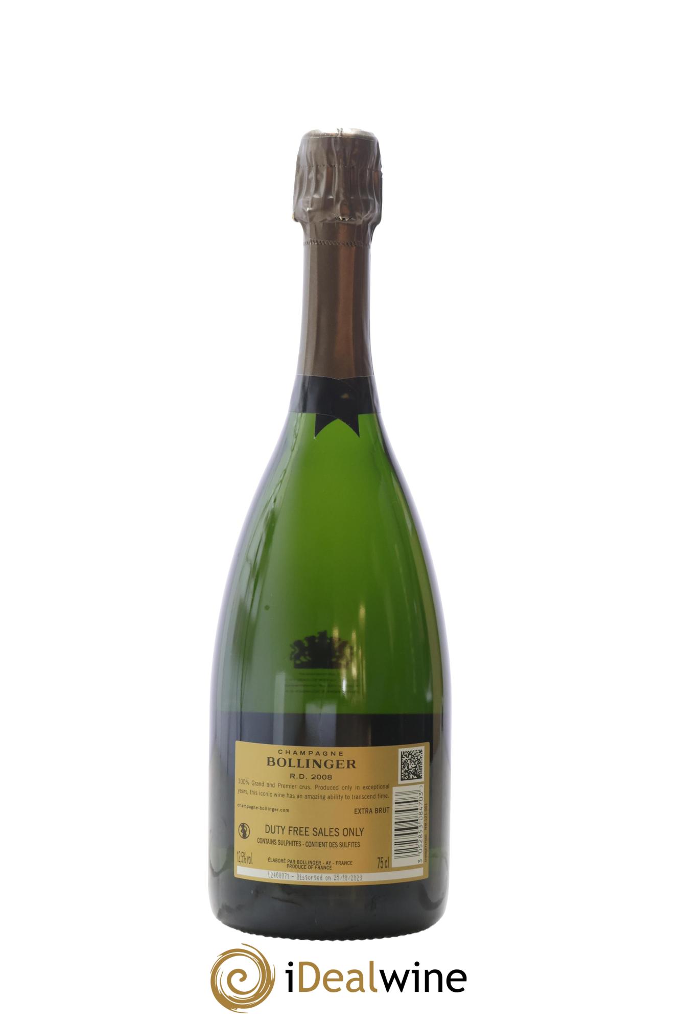 R.D. Extra-Brut Bollinger 2008 - Lot of 1 bottle - 2