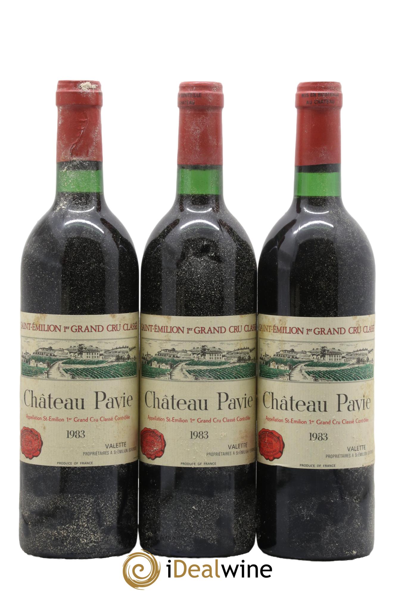 Château Pavie 1er Grand Cru Classé A 1983 - Posten von 3 Flaschen - 0