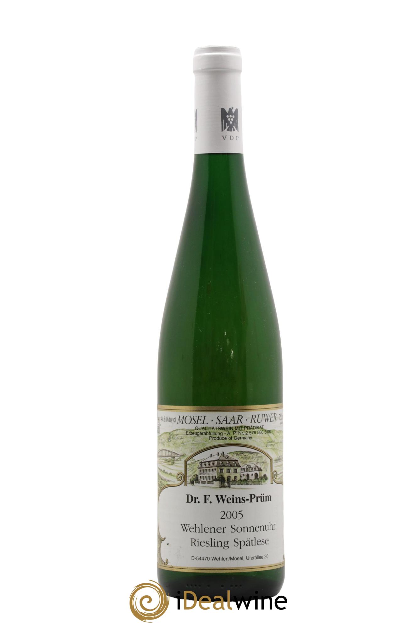 Allemagne Mosel-Saar Riesling Wehlener Sonnenuhr Spätlese Dr. F. Weins-Prüm 2005 - Lot de 1 bouteille - 0