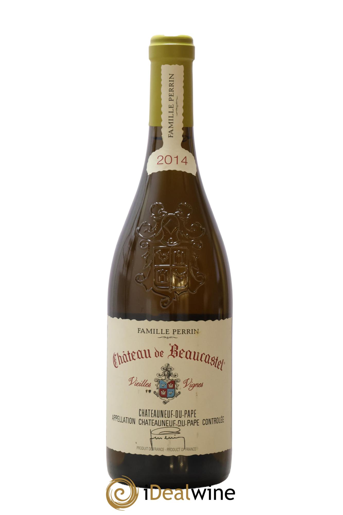 Châteauneuf-du-Pape Château de Beaucastel Vieilles vignes Roussanne Famille Perrin 2014 - Lot de 1 bouteille - 0