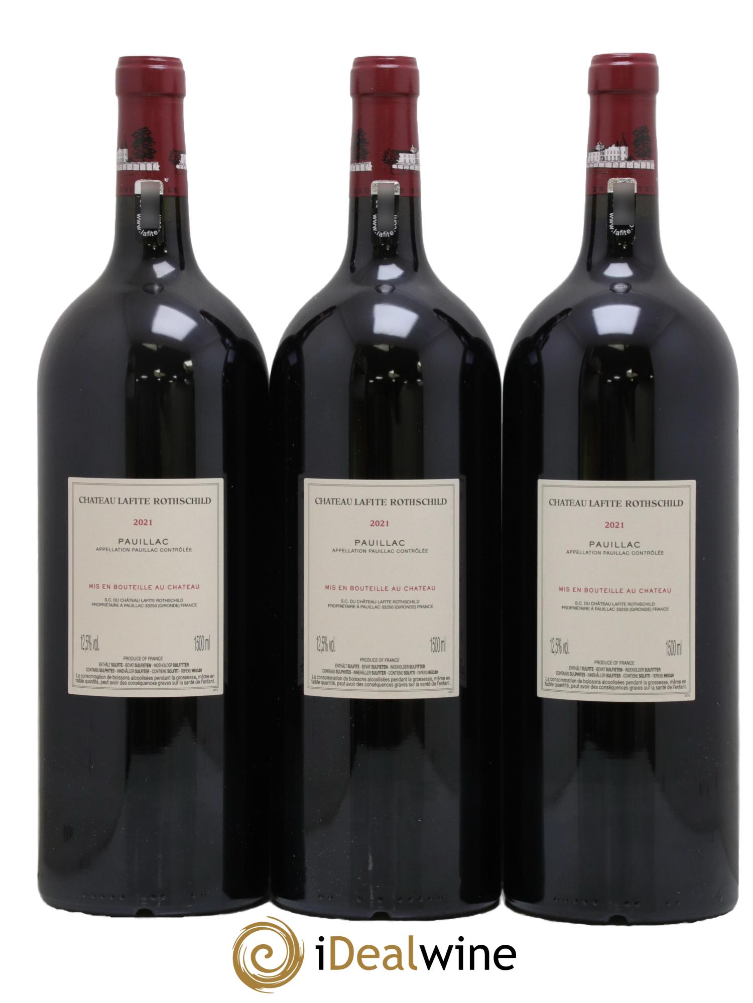 Château Lafite Rothschild 1er Grand Cru Classé 2021 - Lot de 3 magnums - 1