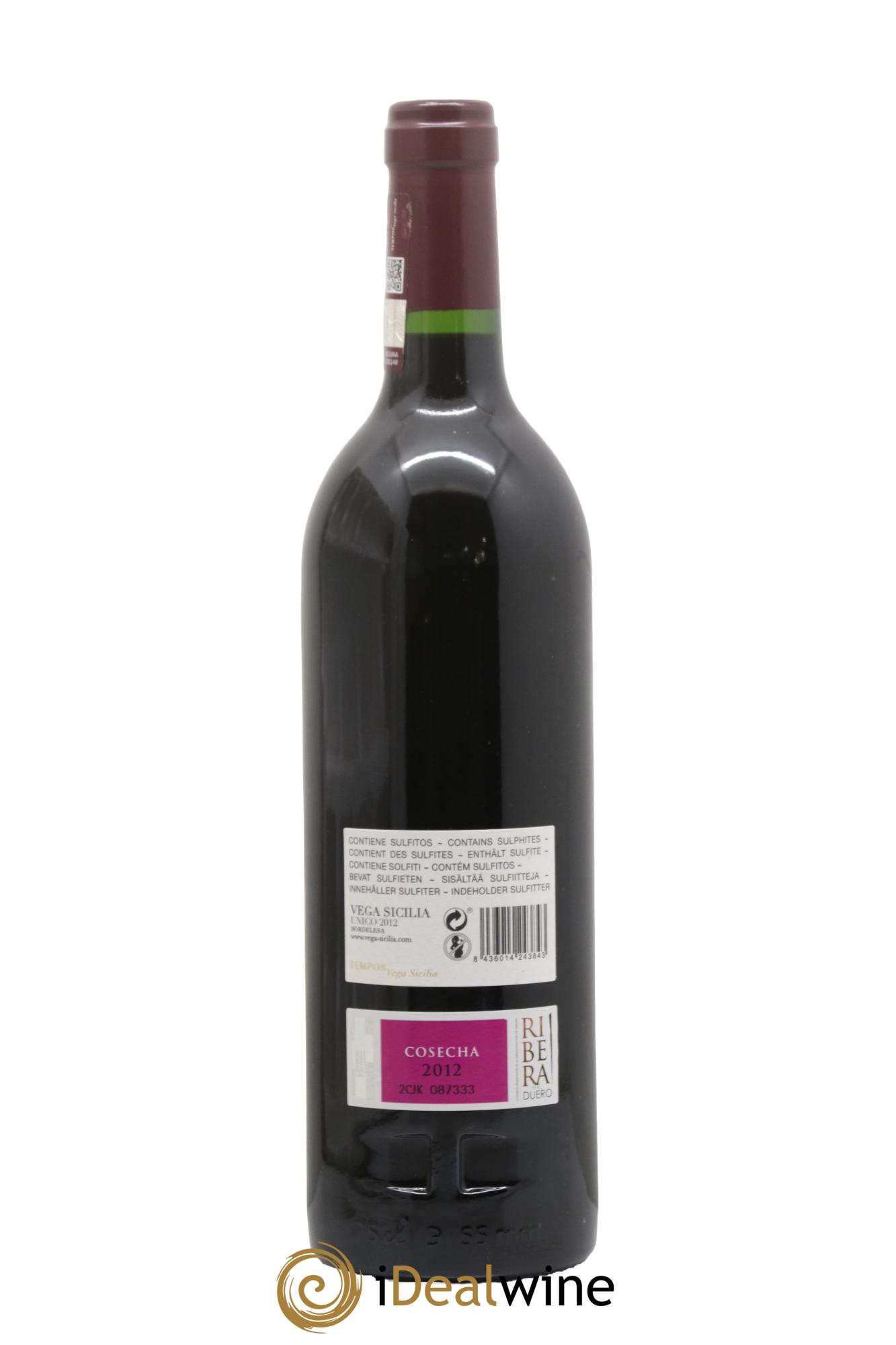 Ribera Del Duero DO Vega Sicilia Unico Famille Alvarez 2012 - Lot de 1 bouteille - 1