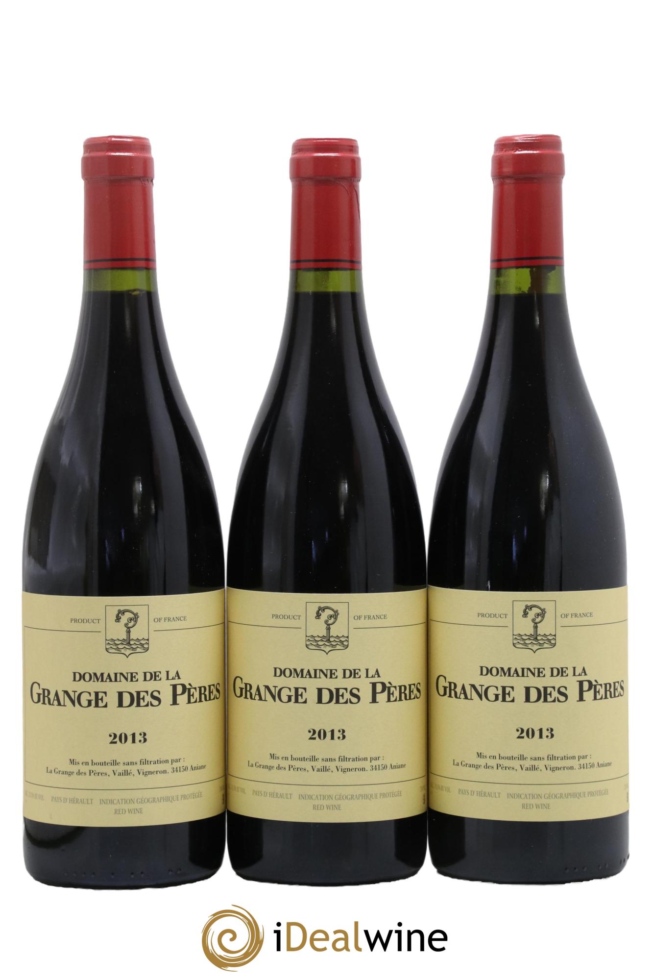 IGP Pays d'Hérault Grange des Pères Laurent Vaillé 2013 - Lot of 3 bottles - 0