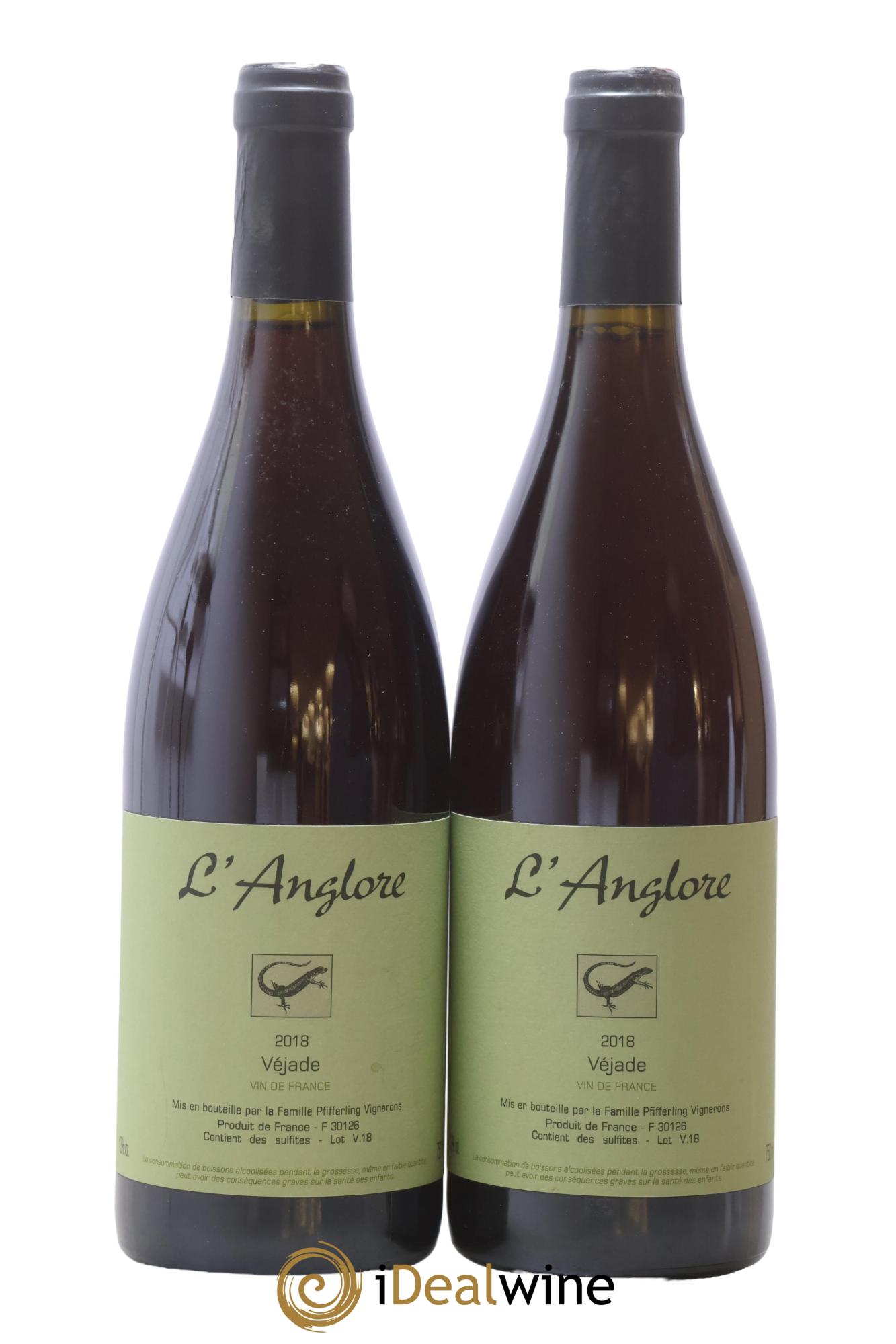 Vin de France Véjade L'Anglore 2018 - Posten von 2 Flaschen - 0