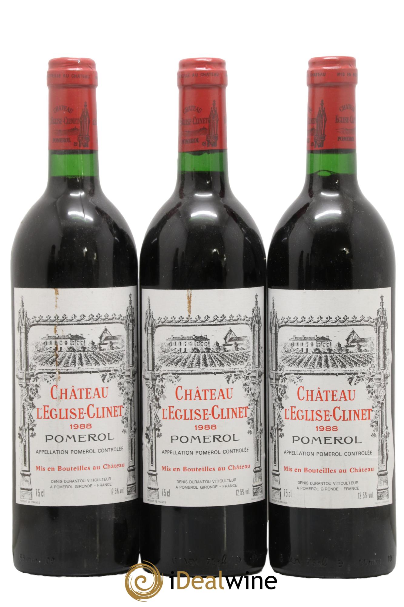 Château l' Église Clinet 1988 - Posten von 3 Flaschen - 0